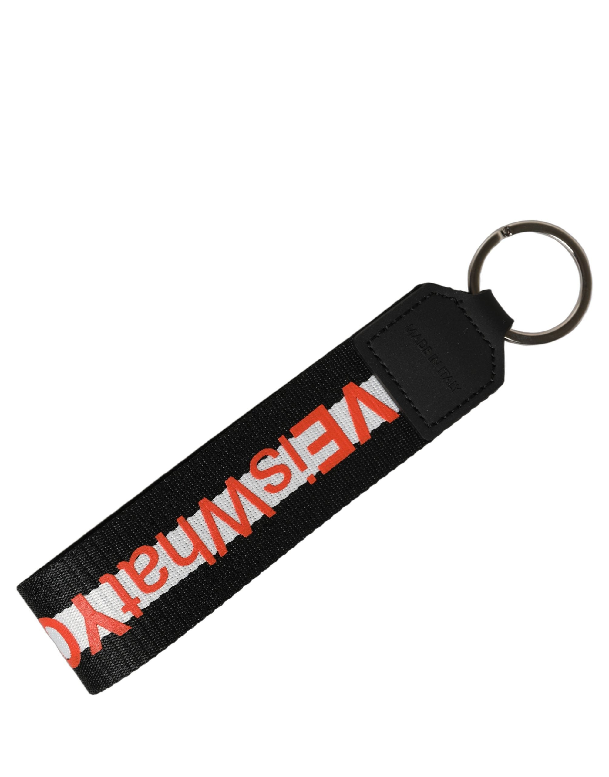 Dolce & Gabbana Multicolor Logo Polyester Brass Holder Keychain Keyring