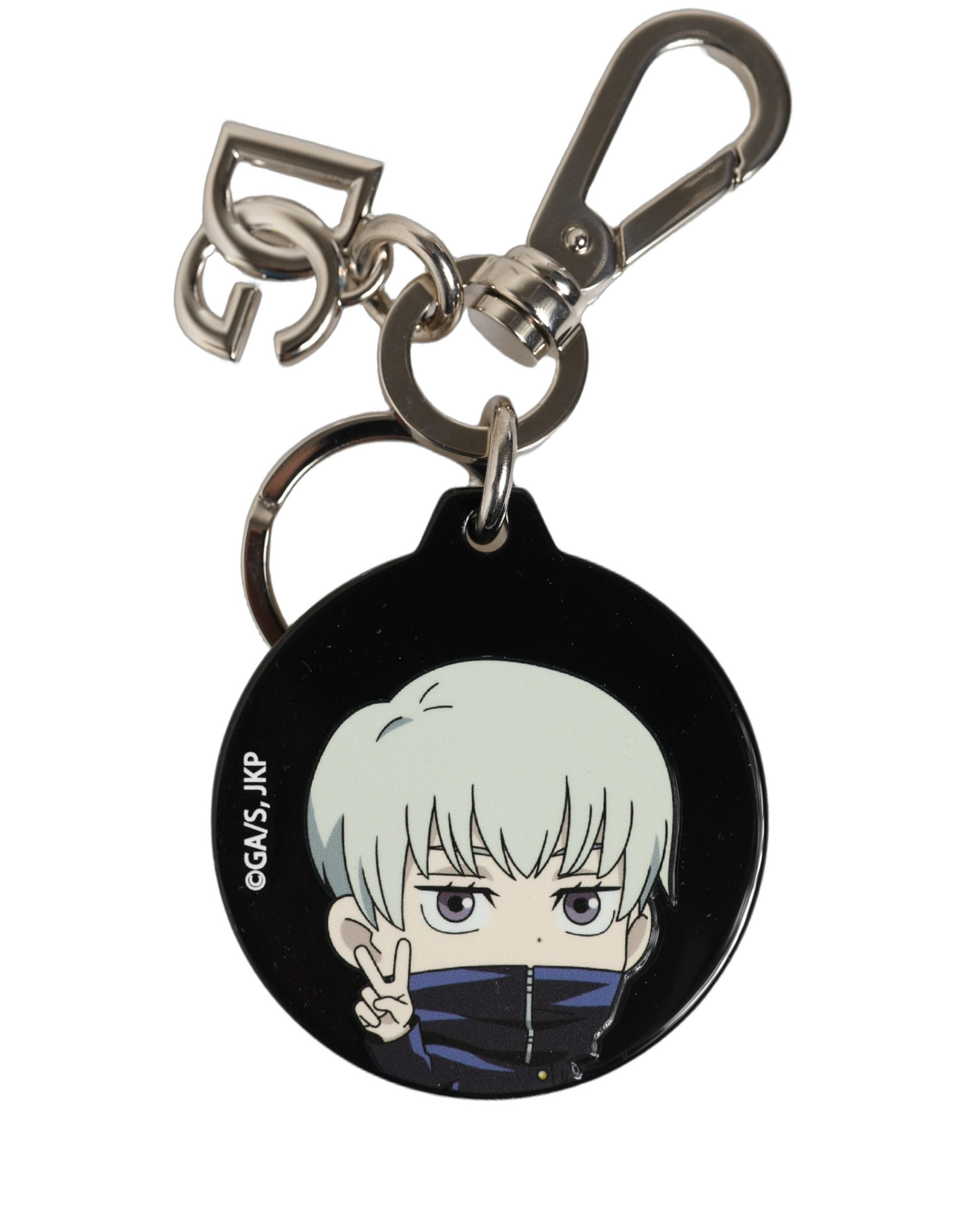 Dolce & Gabbana Black Kaisen Toge Inumaki Charm Metal Keychain Keyring
