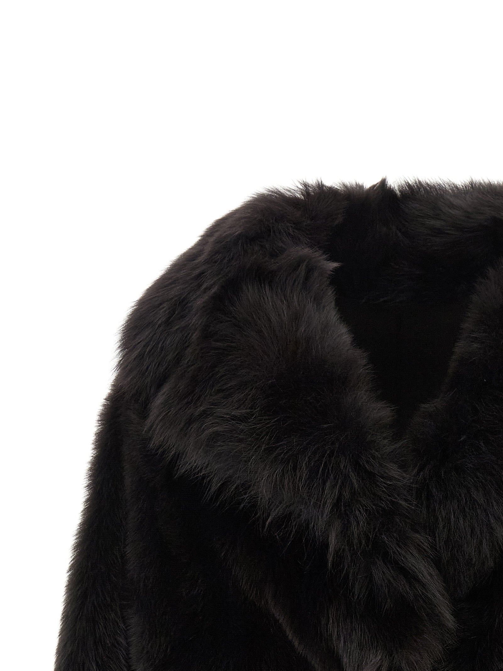 BLANCHA Brown Lamb Fur Full-Length Jacket