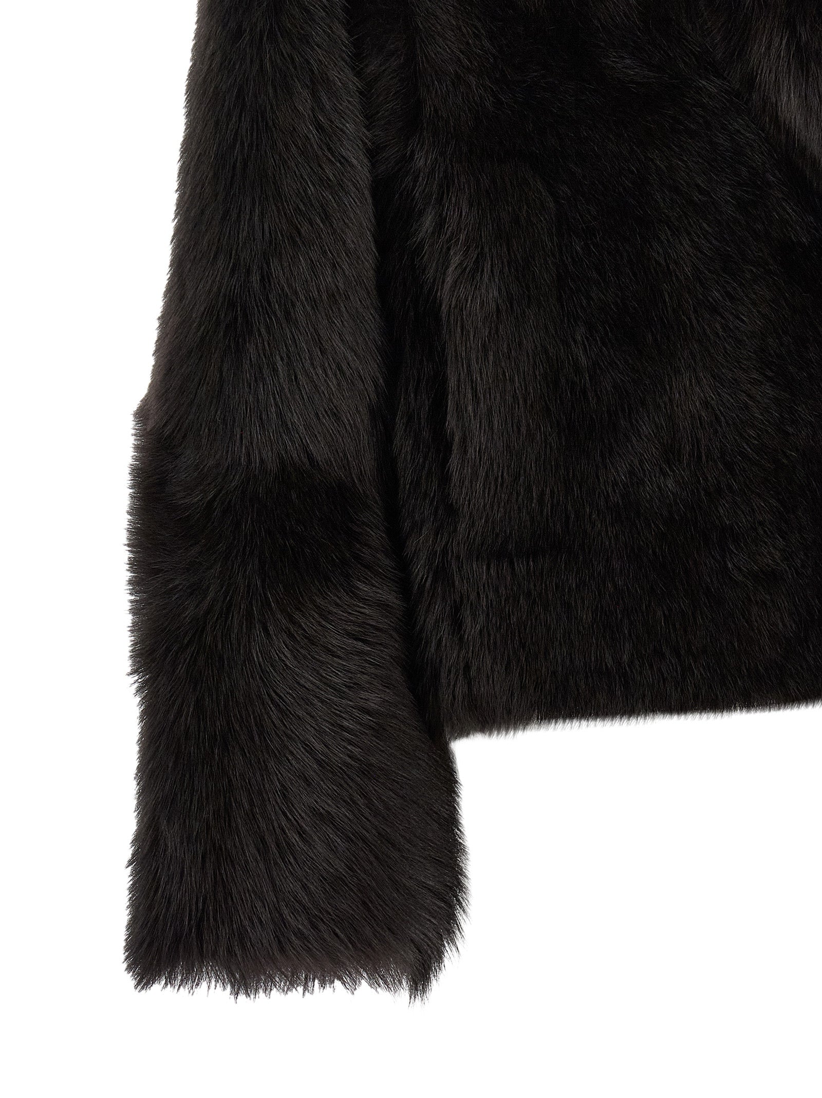 BLANCHA Brown Lamb Fur Full-Length Jacket