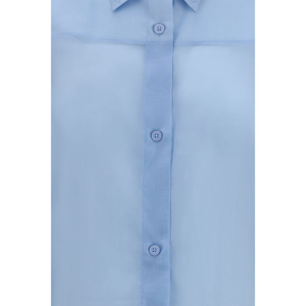 The Latest Blue Wool Oves Aries Dress Shirt