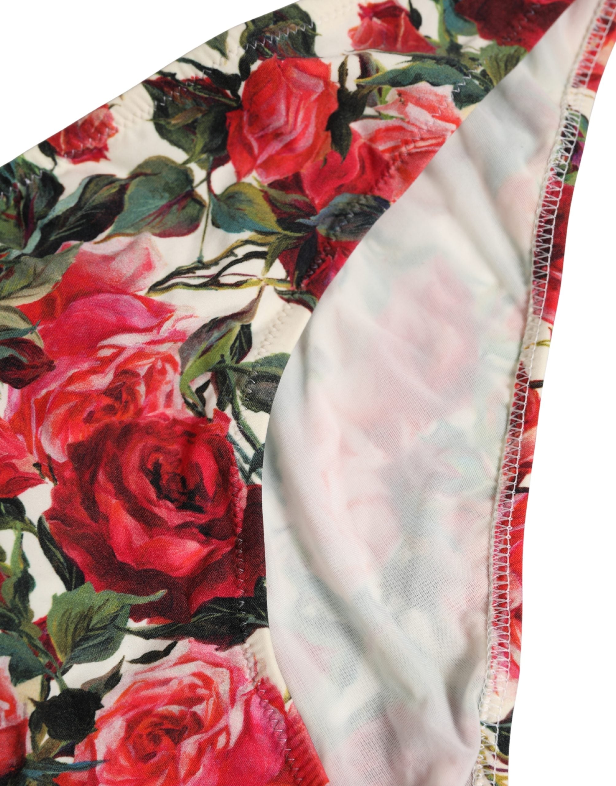 Dolce & Gabbana Multicolor Floral Print Beachwear Bikini Bottom