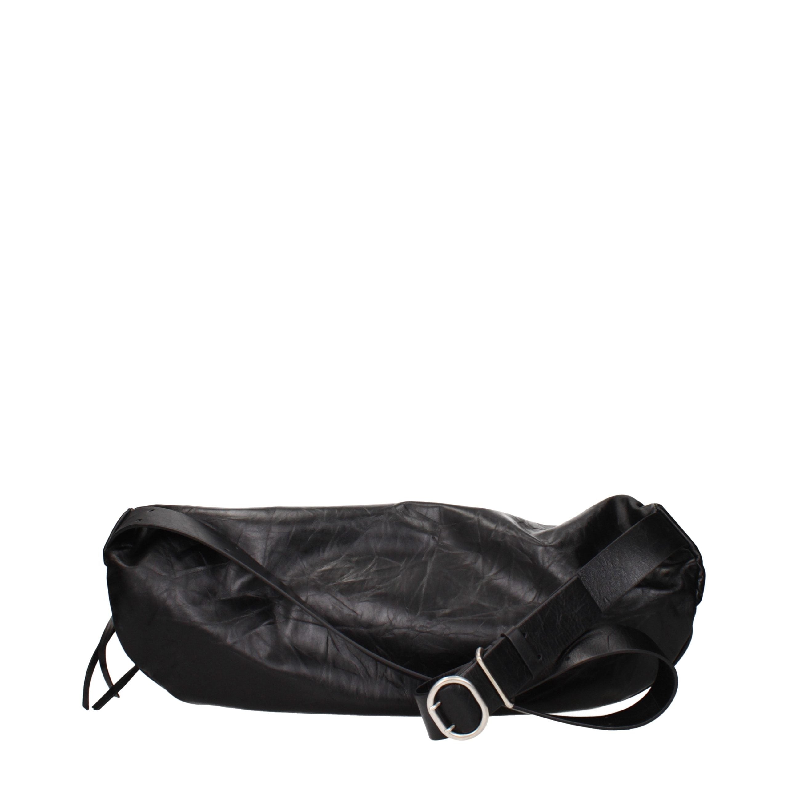 Jil Sander Black Leather Backpack