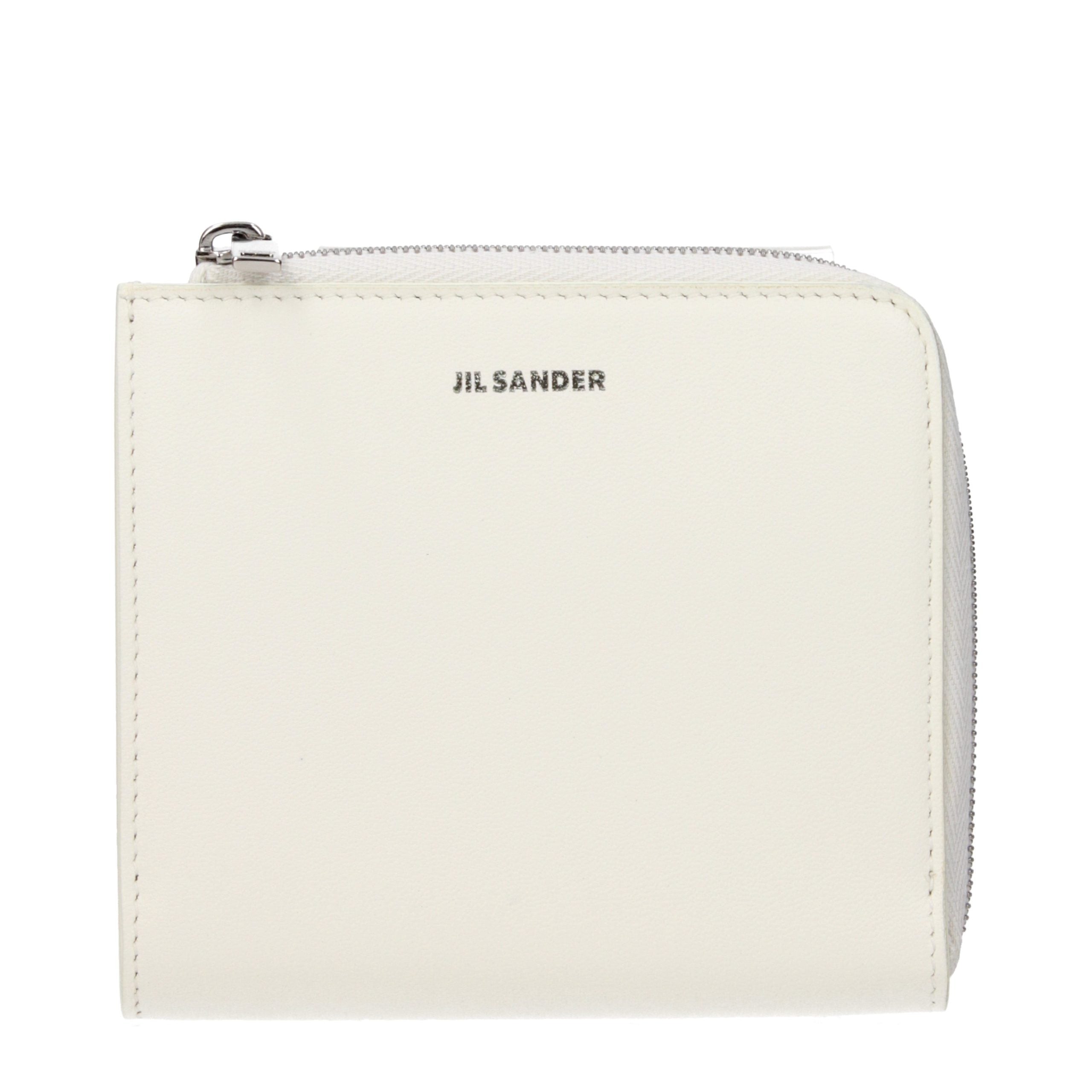 Jil Sander White Leather Wallet