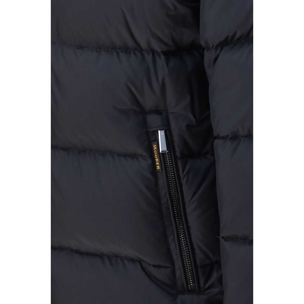 MooRER Blue Polyamide Full-Length Jacket