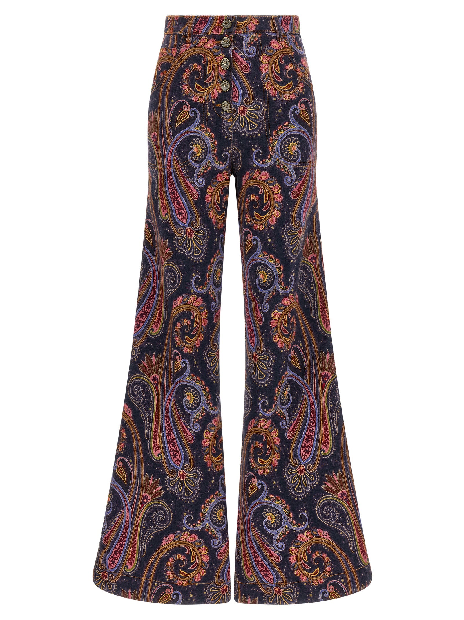 Etro Multicolor Cotton Flared Jeans