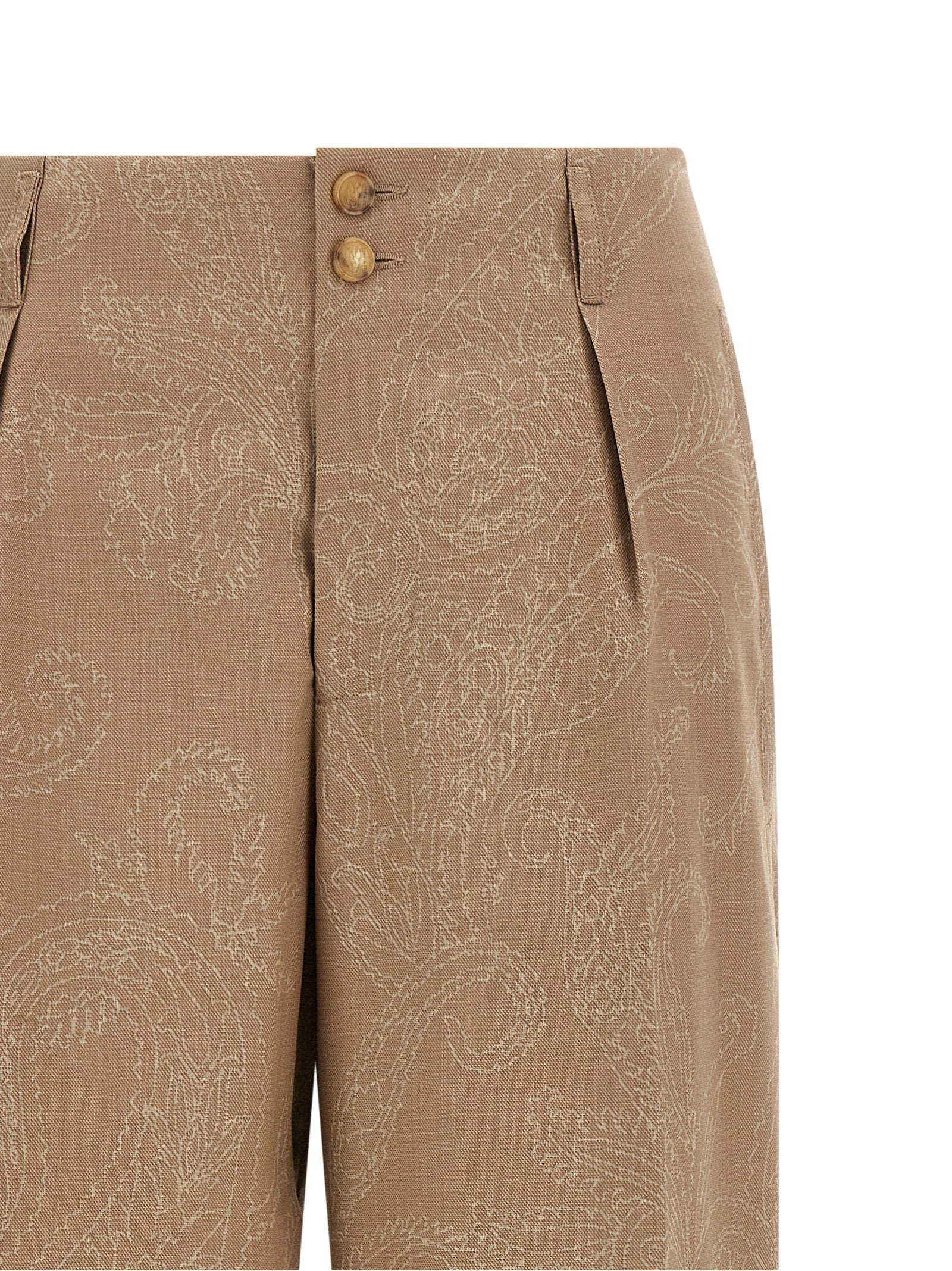 Etro Beige Wool Dress Pants