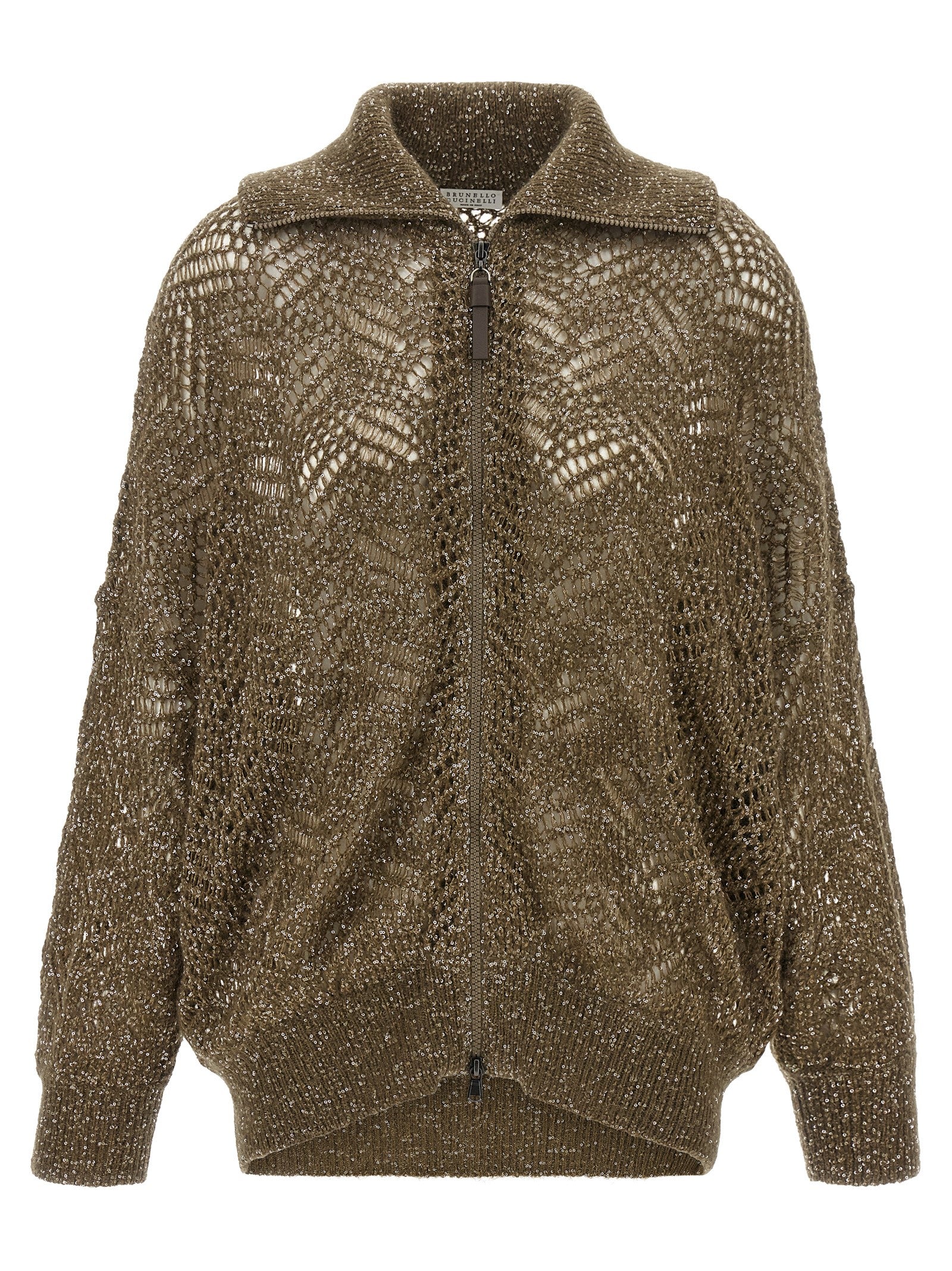 Brunello Cucinelli Brown Polyamide Cardigan