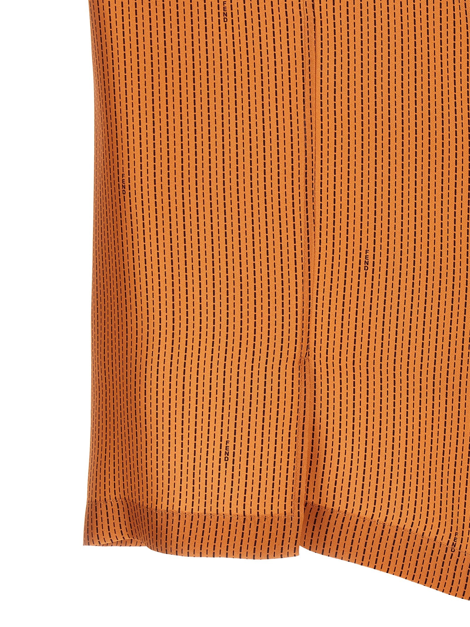 Fendi Orange Silk Blouse
