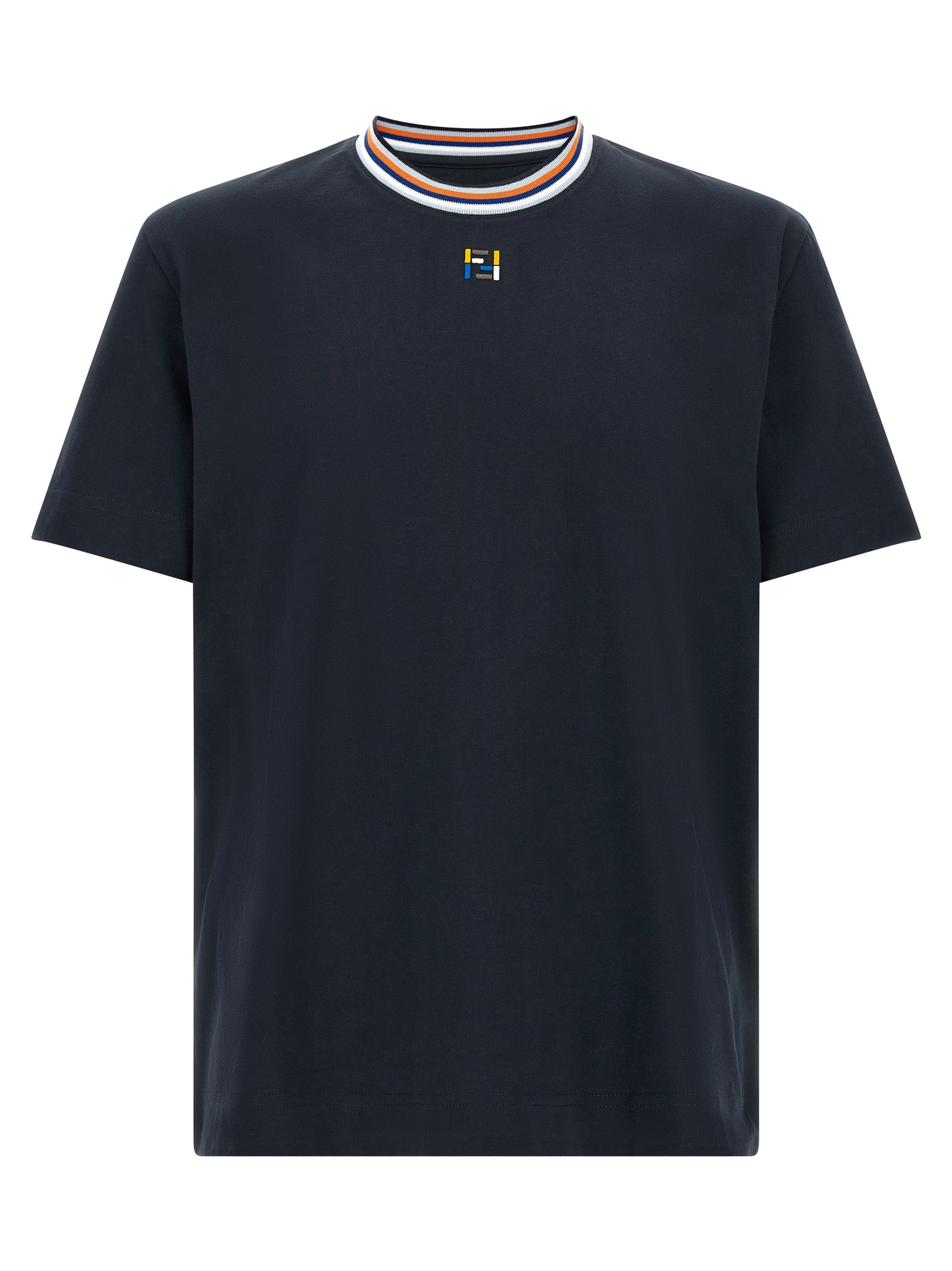 Fendi Blue Cotton T-Shirt