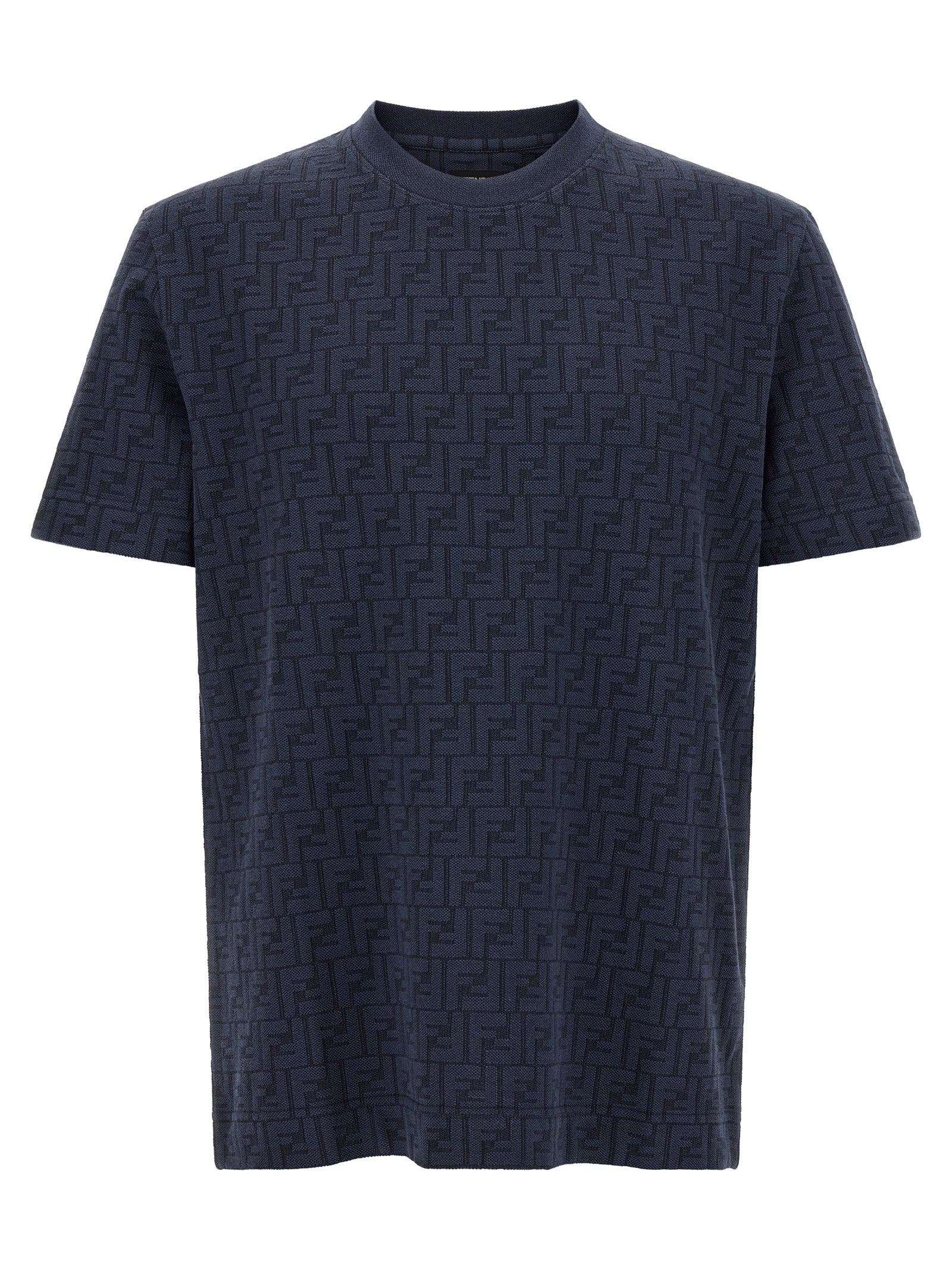 Fendi Blue Cotton T-Shirt