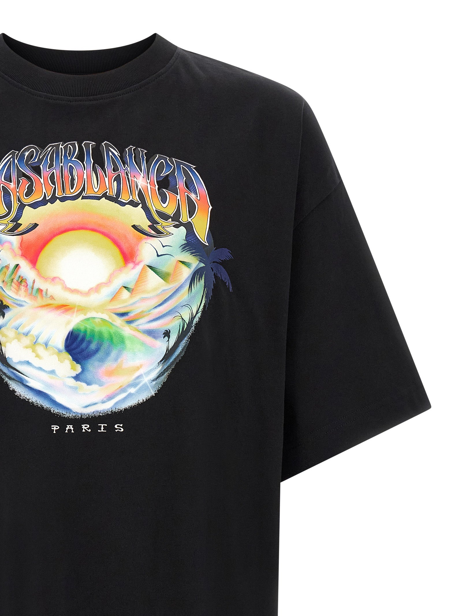Casablanca Black Organic Cotton T-Shirt