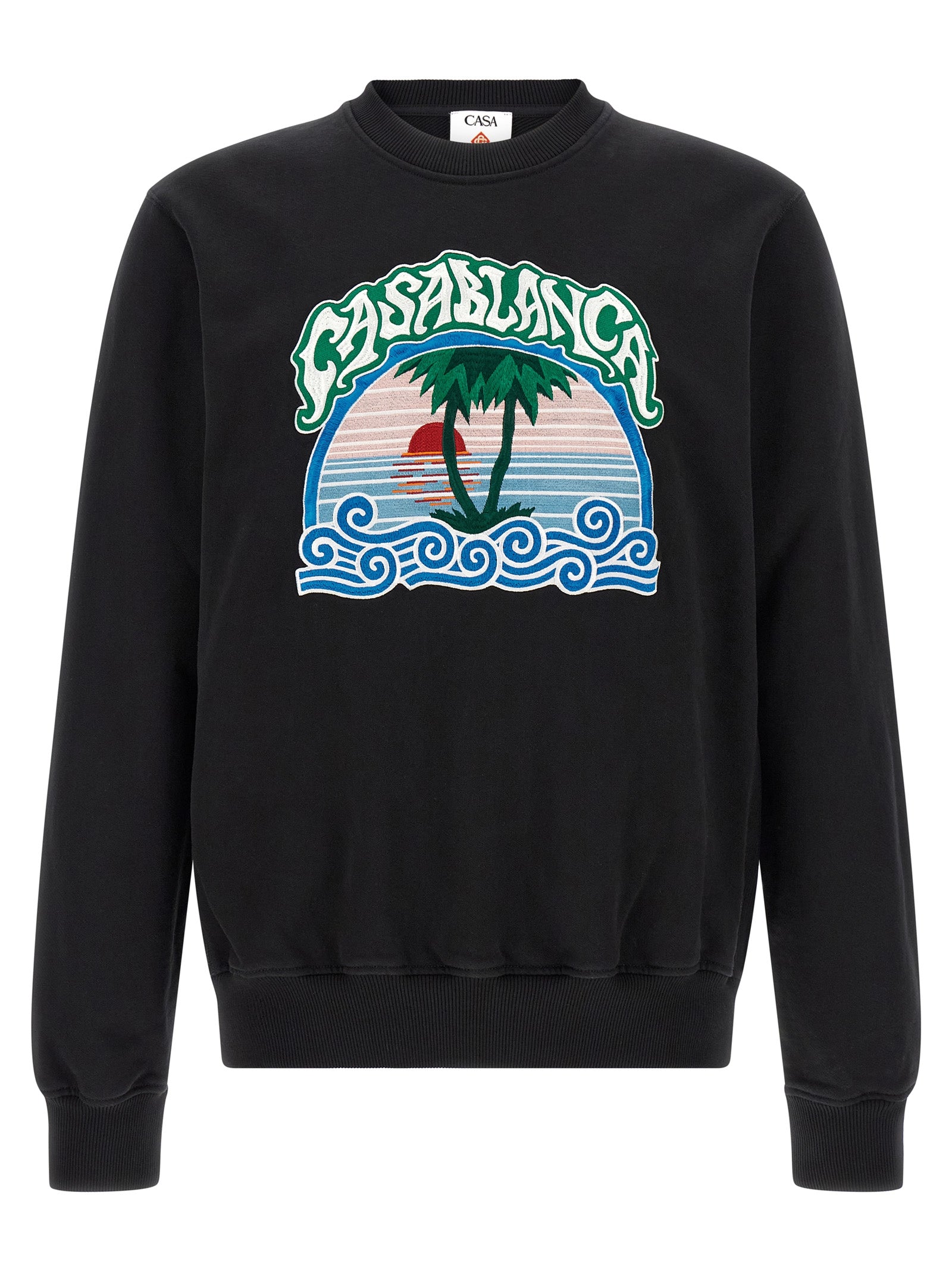 Casablanca Black Organic Cotton Sweatshirt