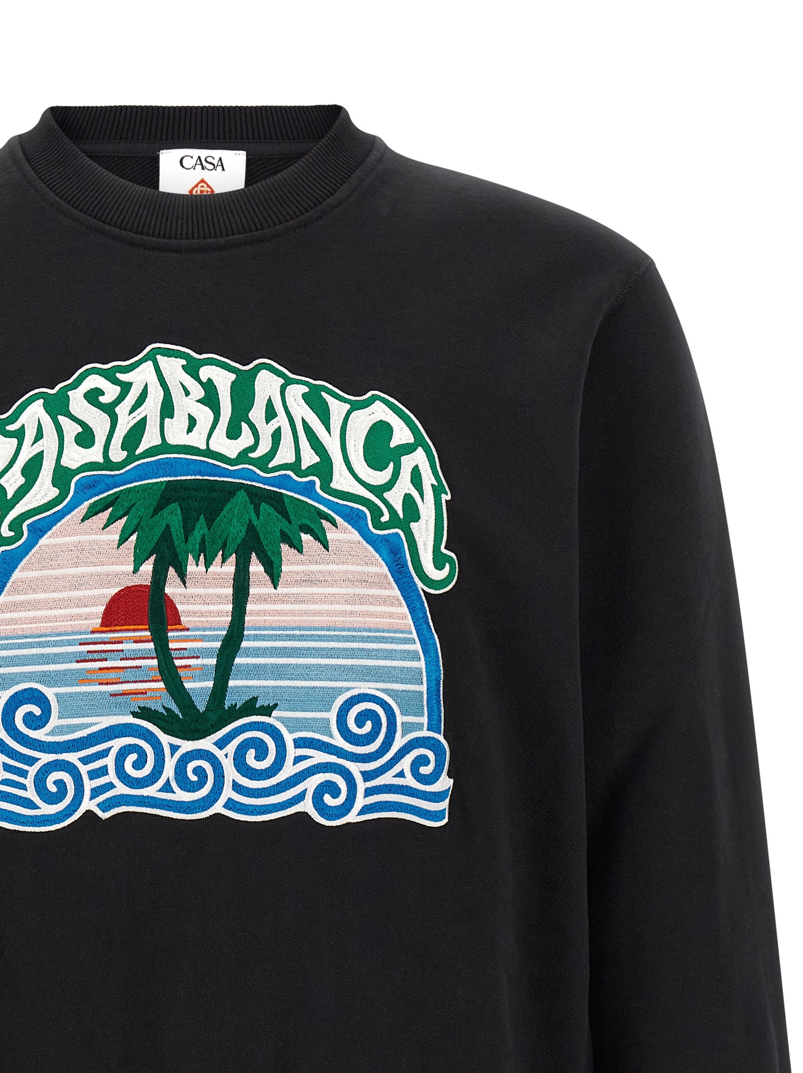 Casablanca Black Organic Cotton Sweatshirt