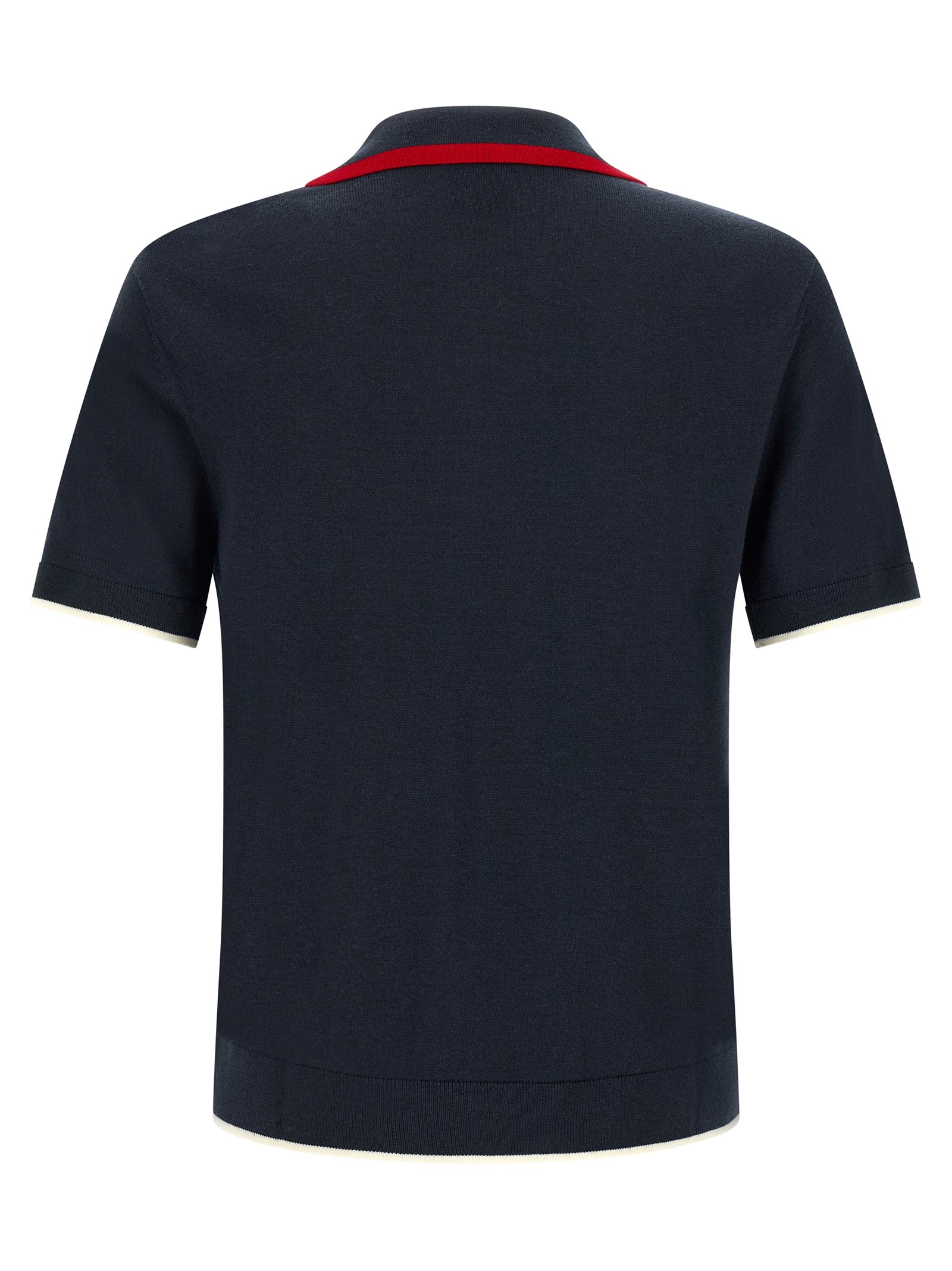 Casablanca Blue Wool Polo Shirt