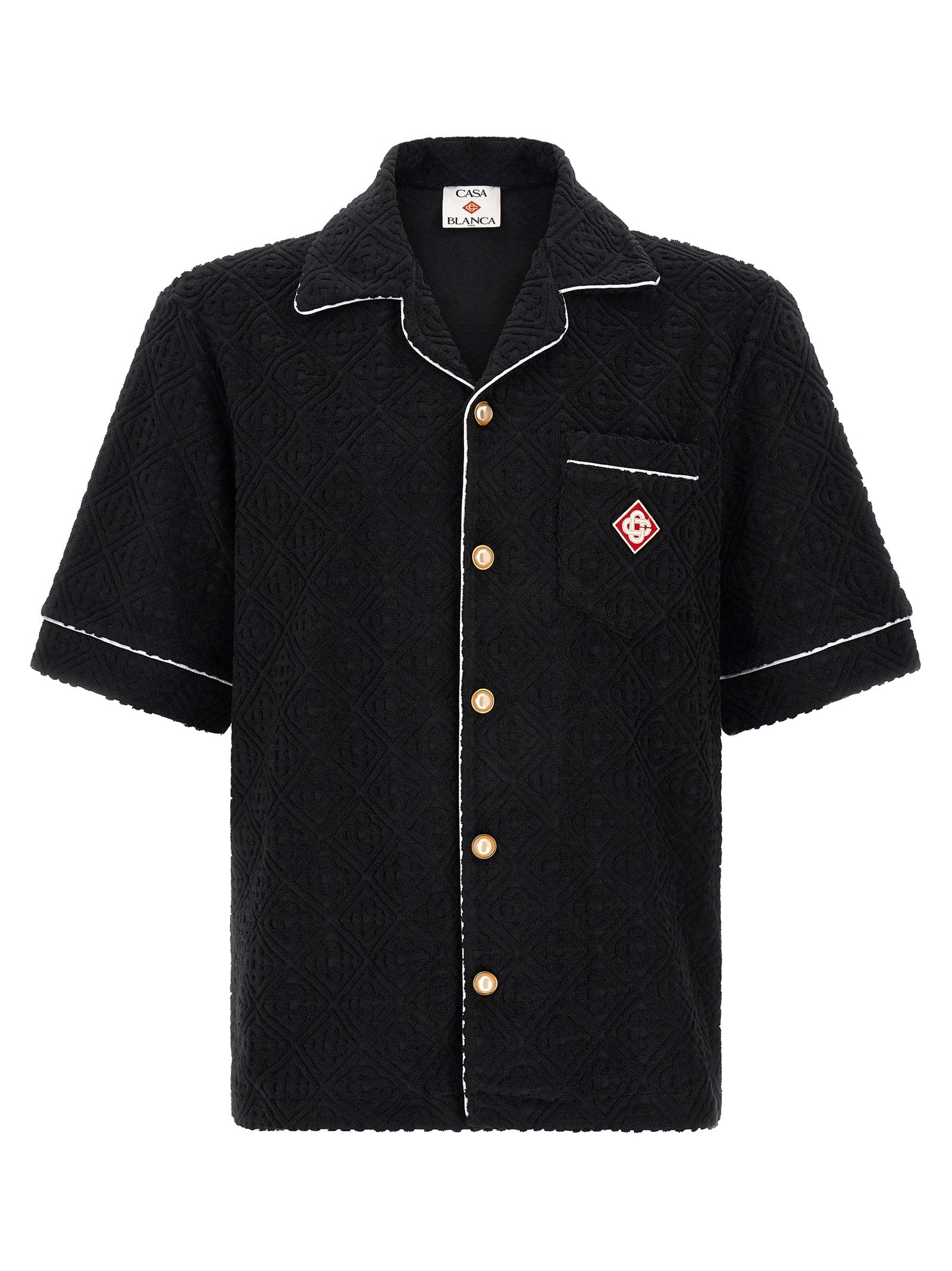 Casablanca Black Cotton Pattern Shirt