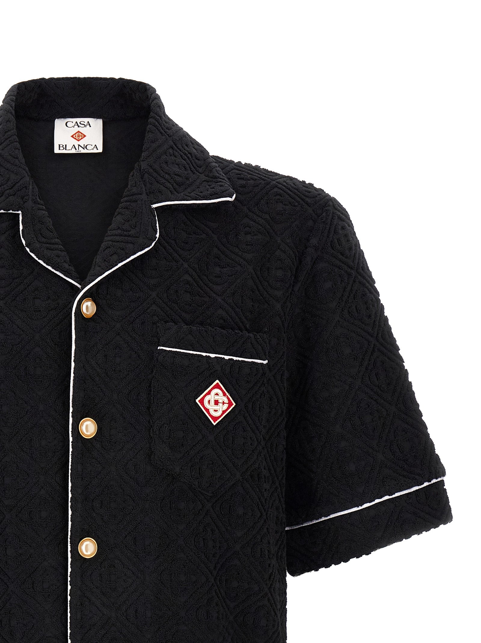 Casablanca Black Cotton Pattern Shirt