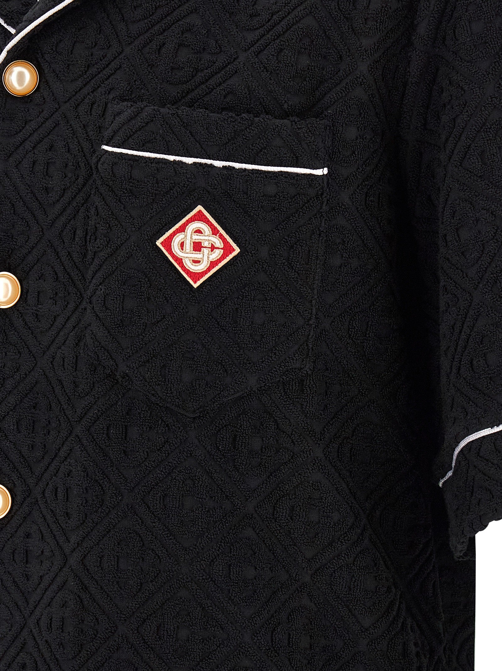 Casablanca Black Cotton Pattern Shirt