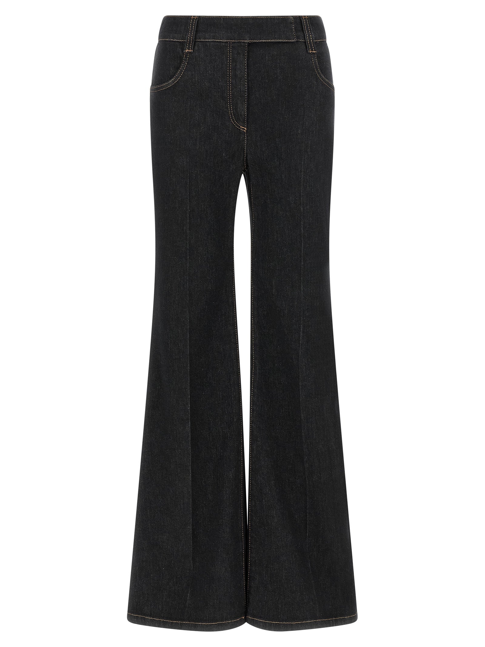Brunello Cucinelli Blue Cotton Flared Jeans