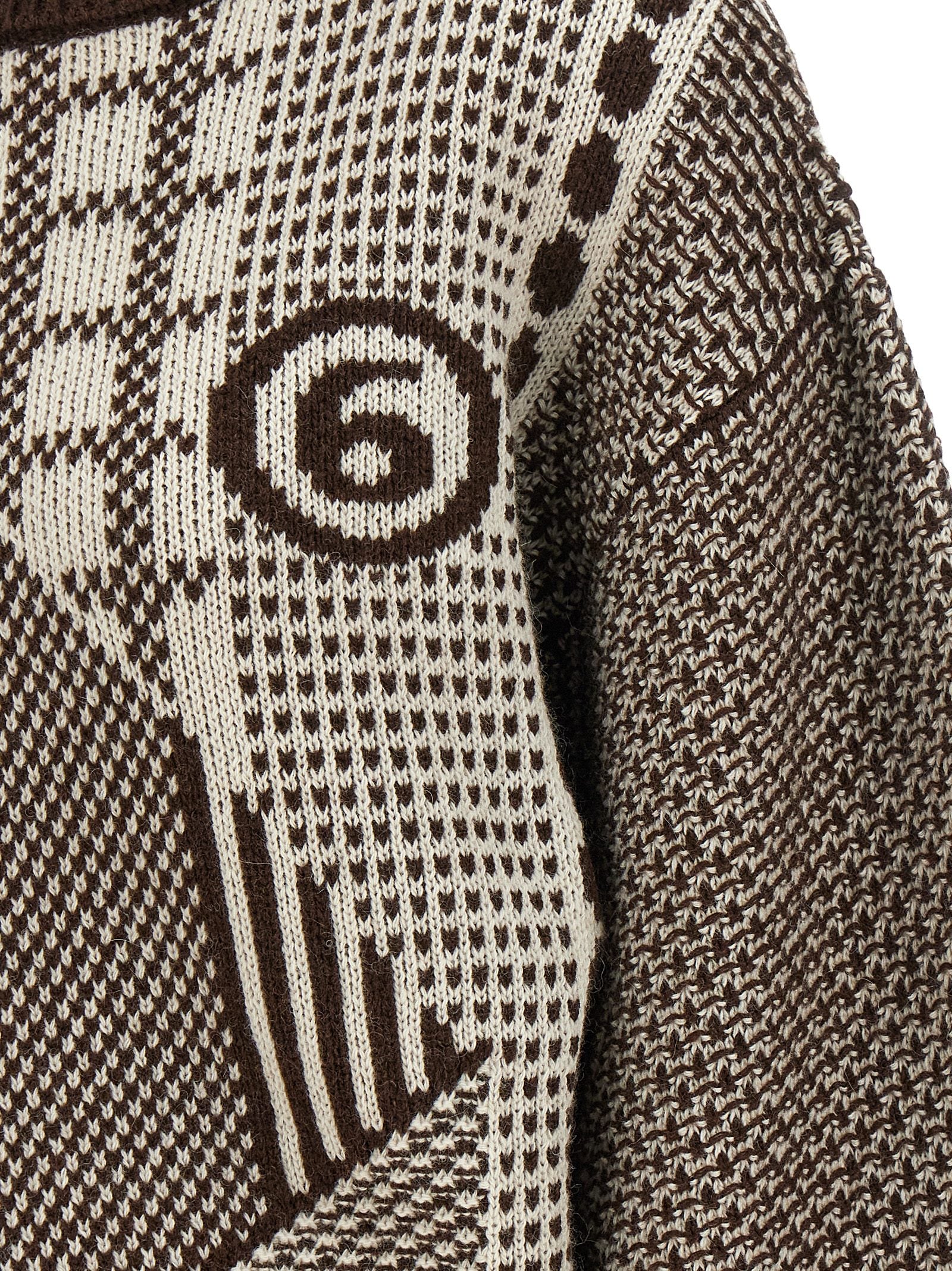 MM6 Maison Margiela Brown Wool Short Dress