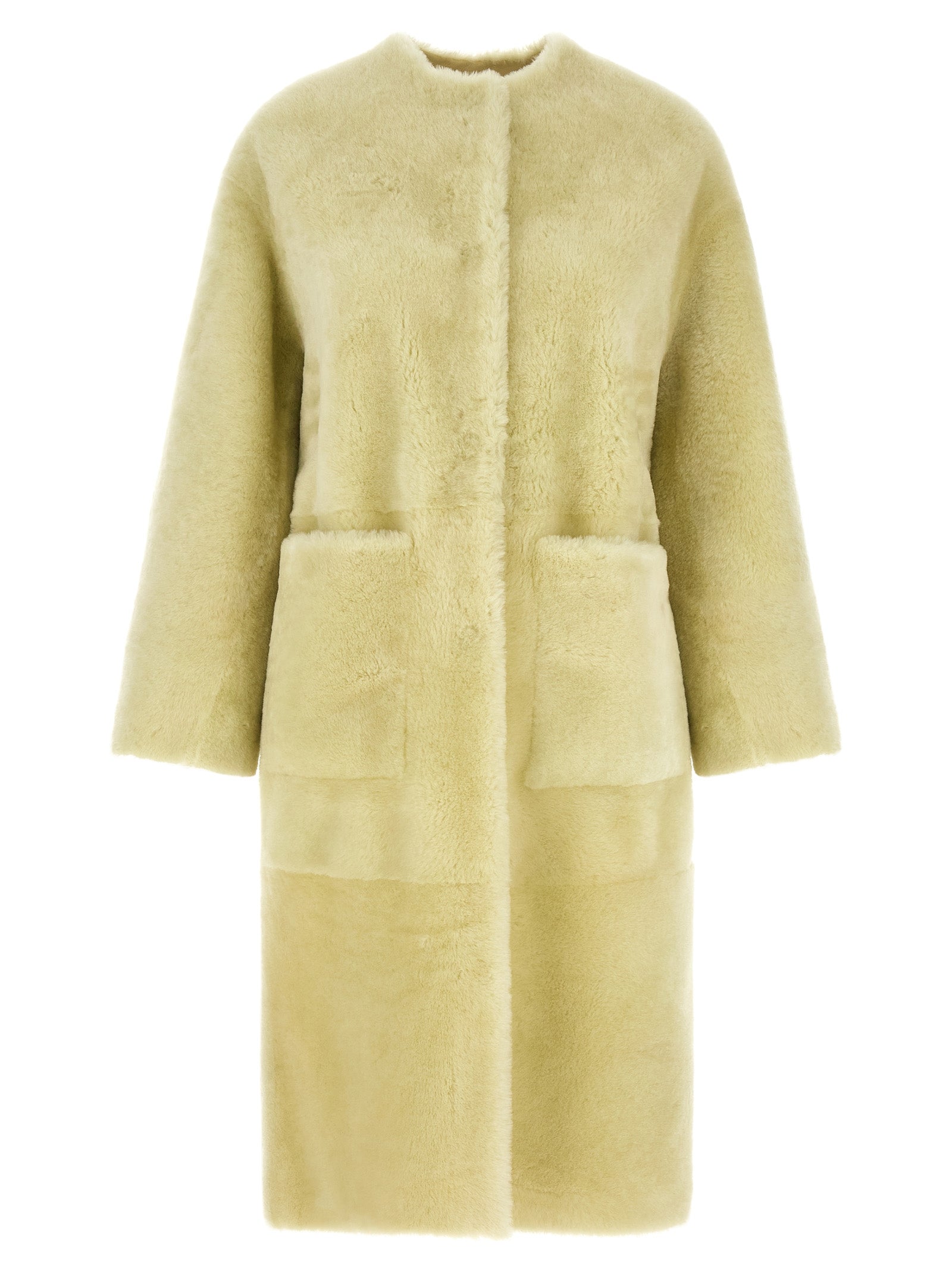 BLANCHA Bicolor Lamb Fur Coat