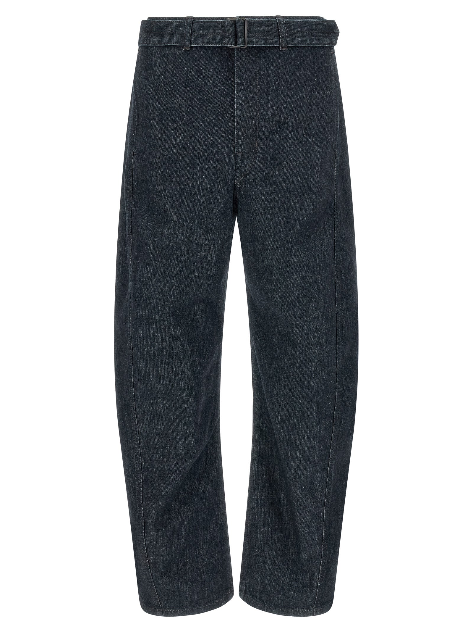 Lemaire Blue Cotton Tapered Jeans