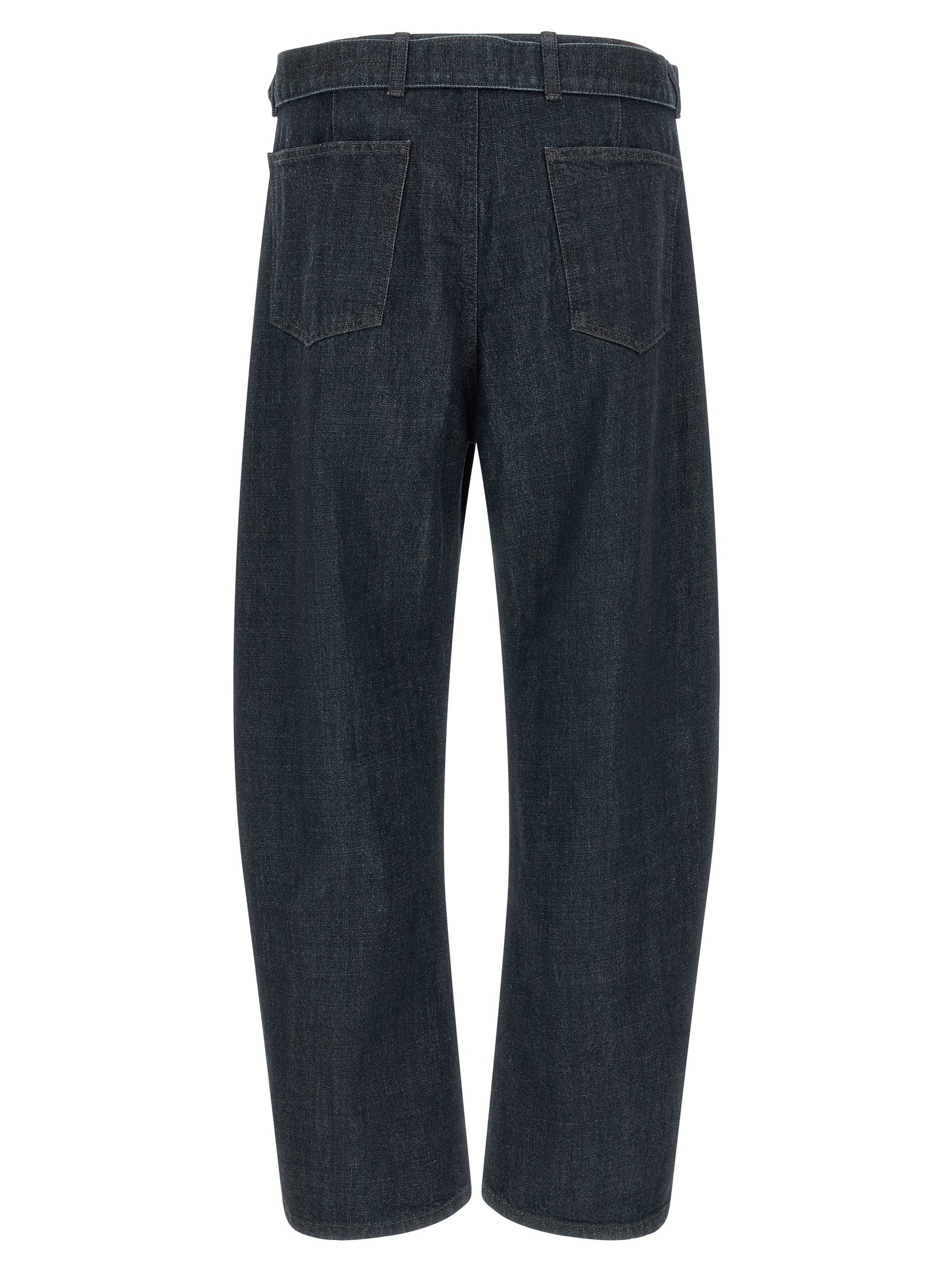 Lemaire Blue Cotton Tapered Jeans
