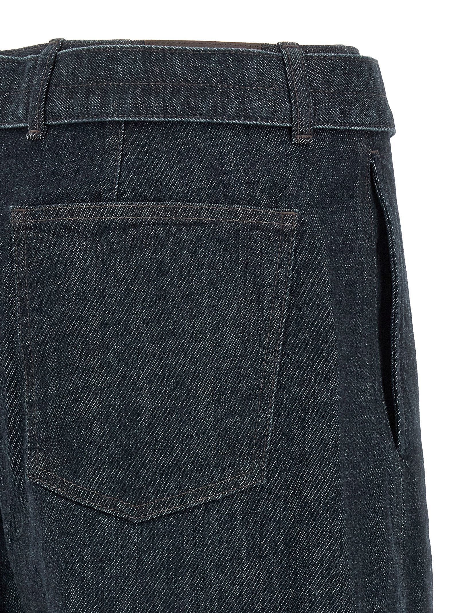 Lemaire Blue Cotton Tapered Jeans