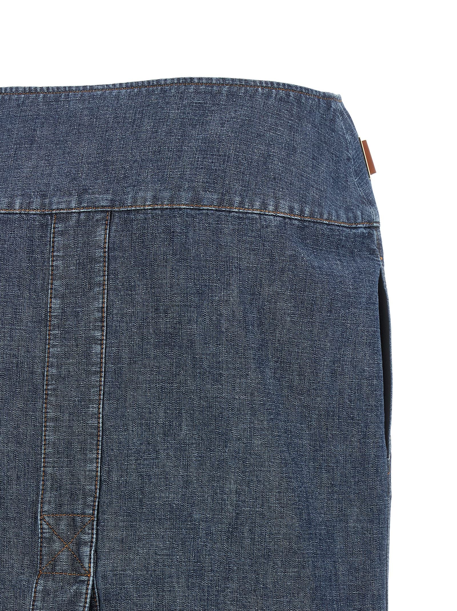 Fendi Blue Cotton Midi Skirt