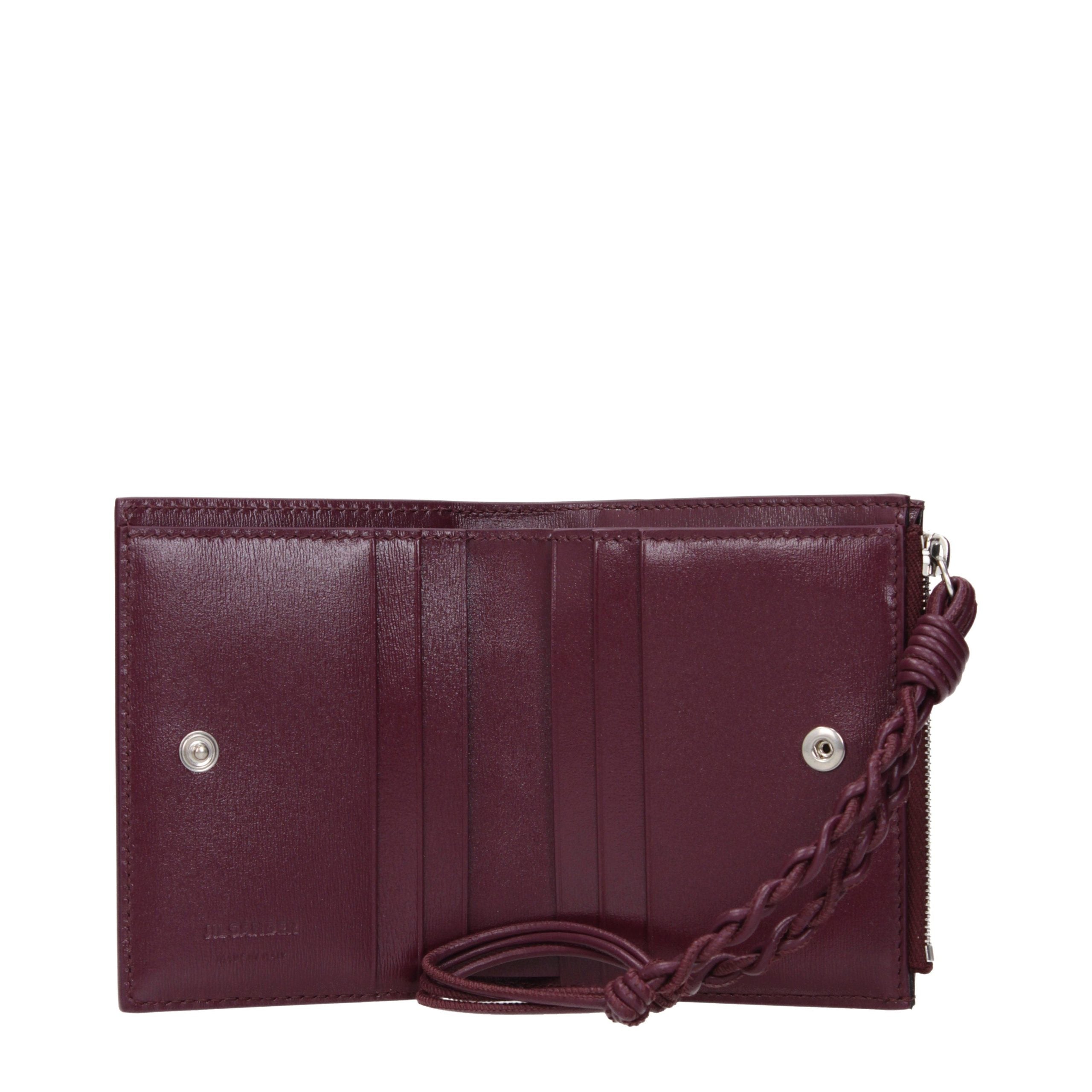 Jil Sander Red Leather Wallet