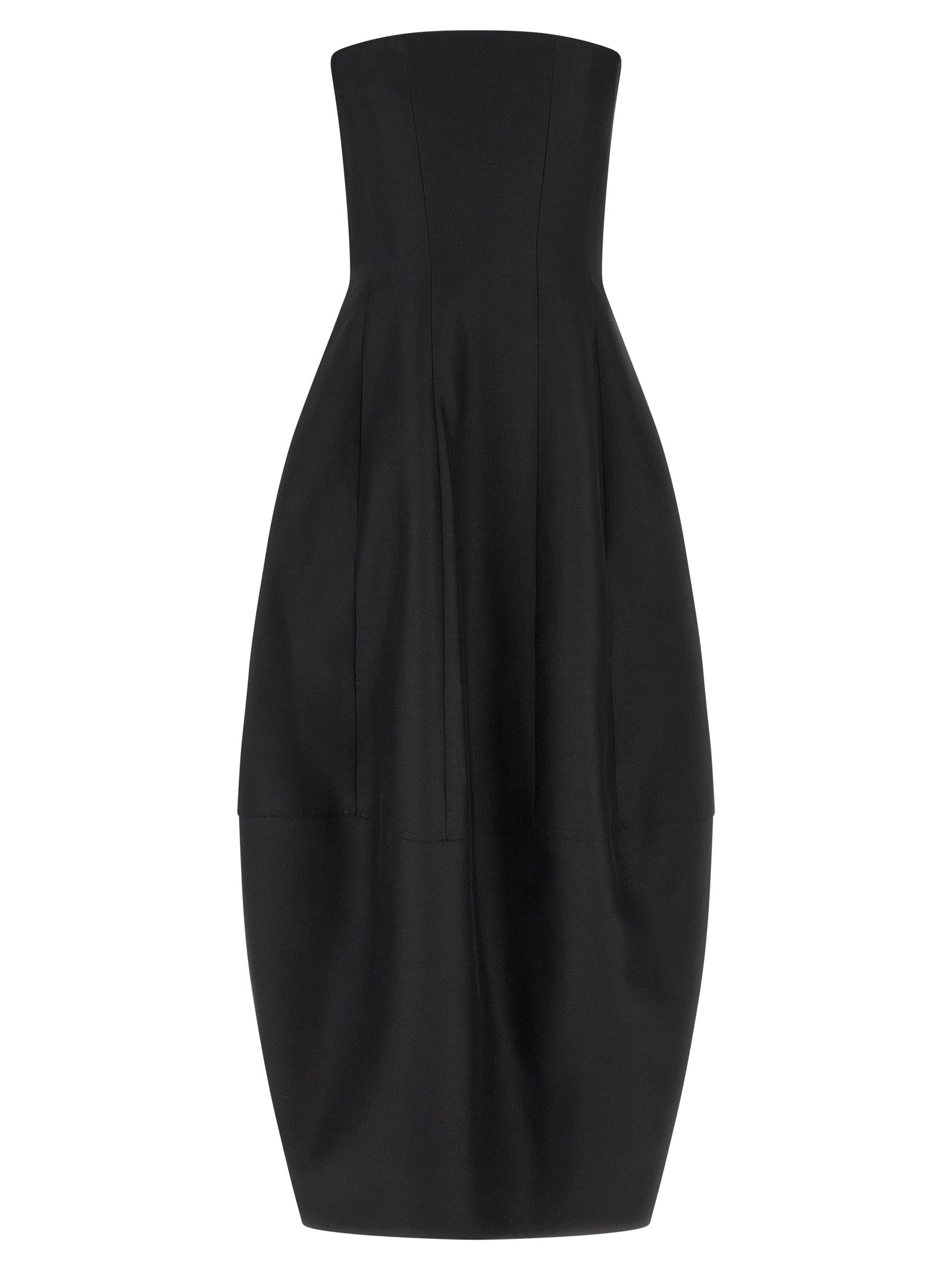 Khaite Black Wool Long Dress
