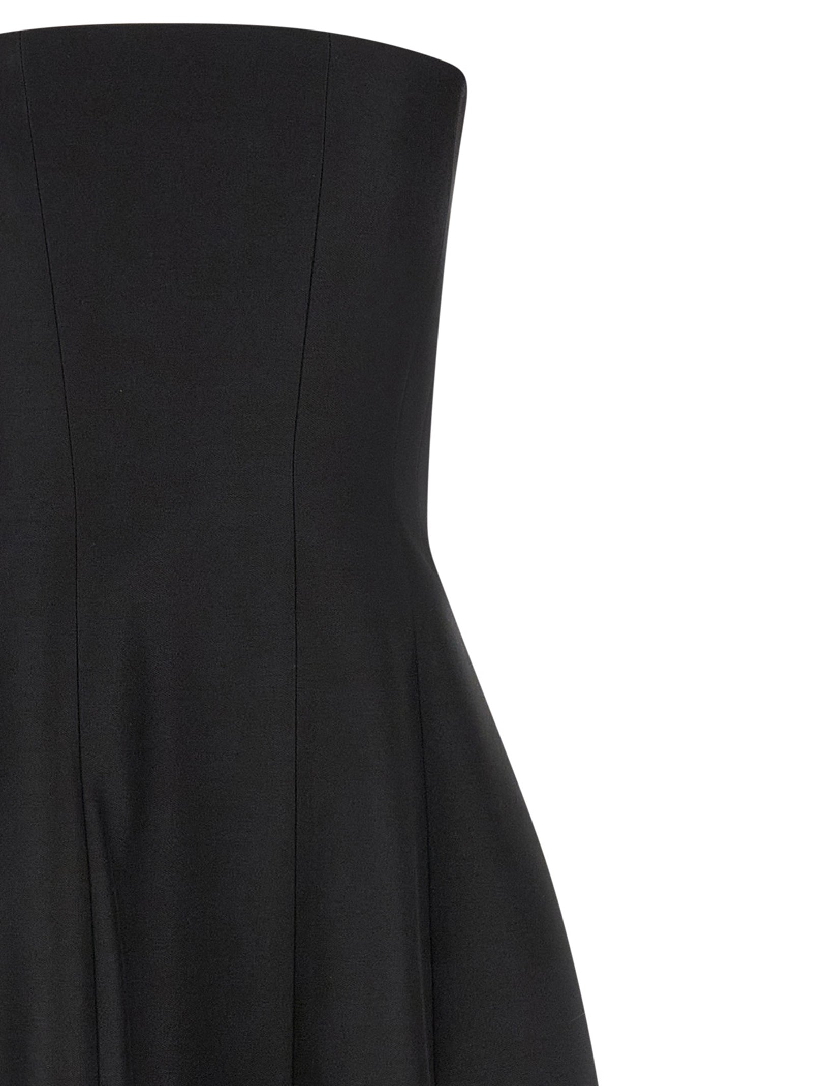 Khaite Black Wool Long Dress