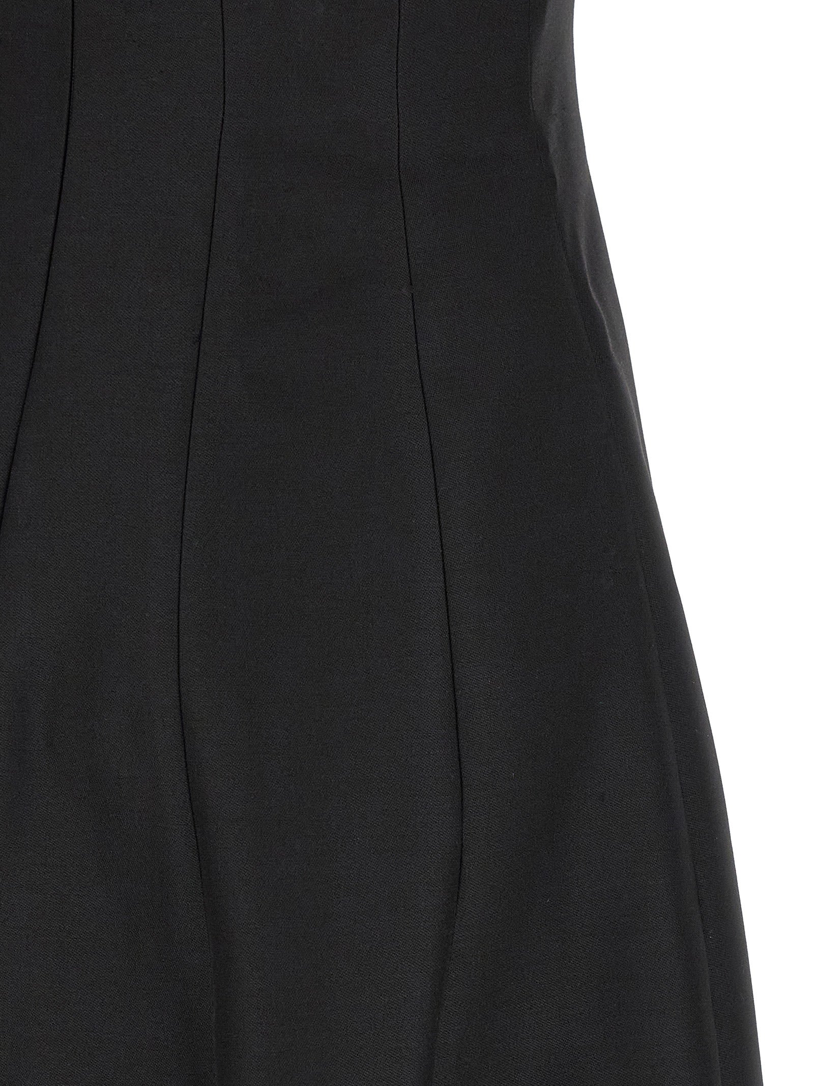 Khaite Black Wool Long Dress
