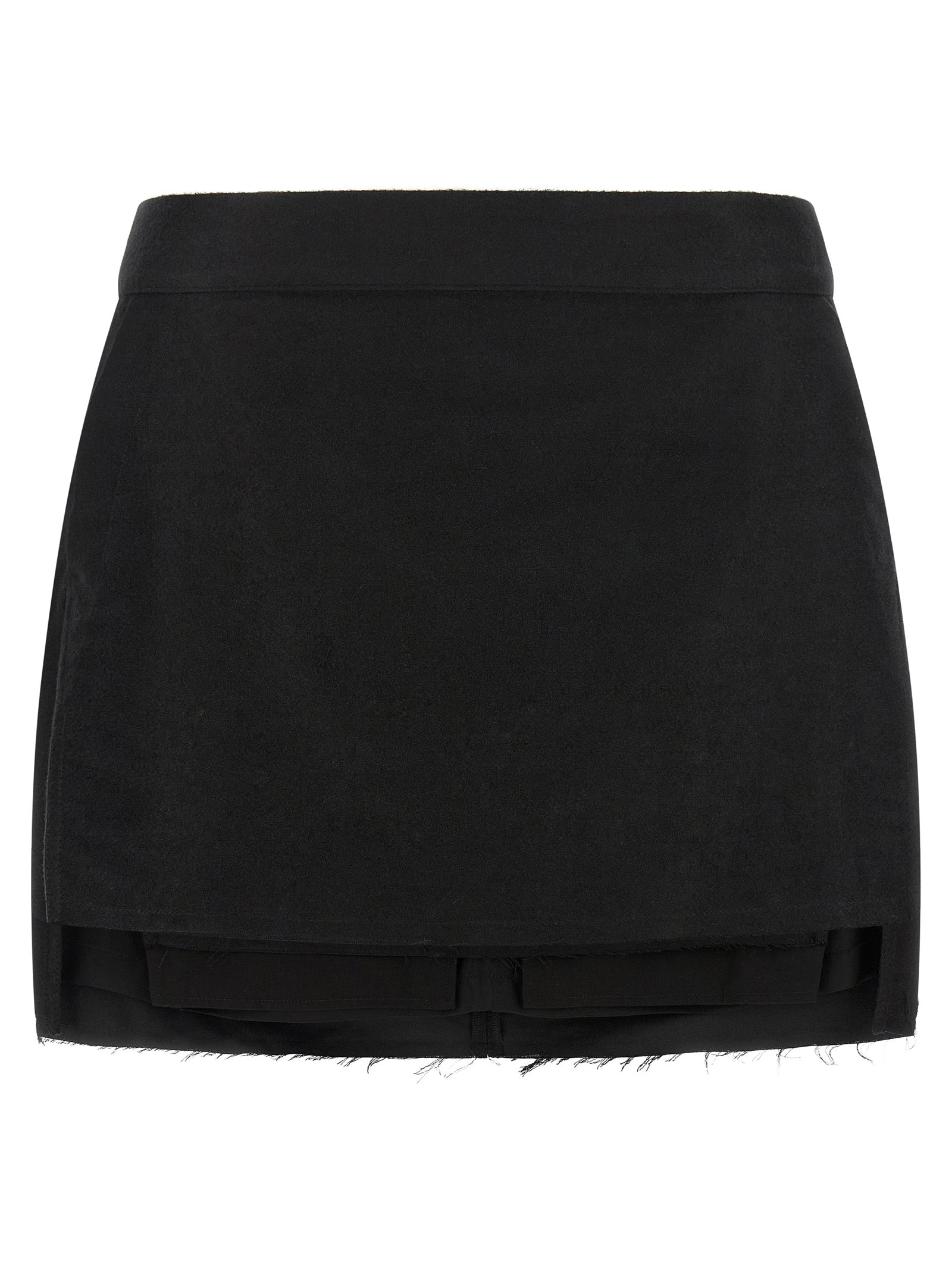 Rick Owens Black Ramie Long Skirt