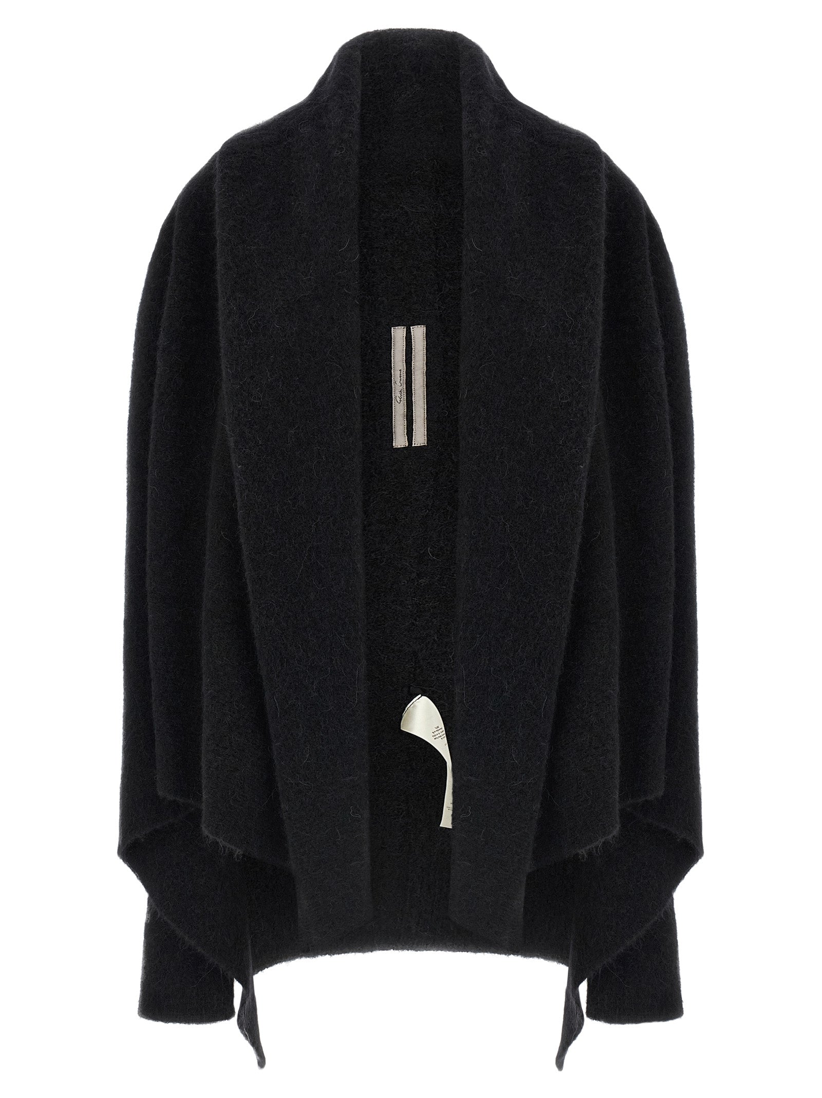 Rick Owens Black Marabou Cardigan
