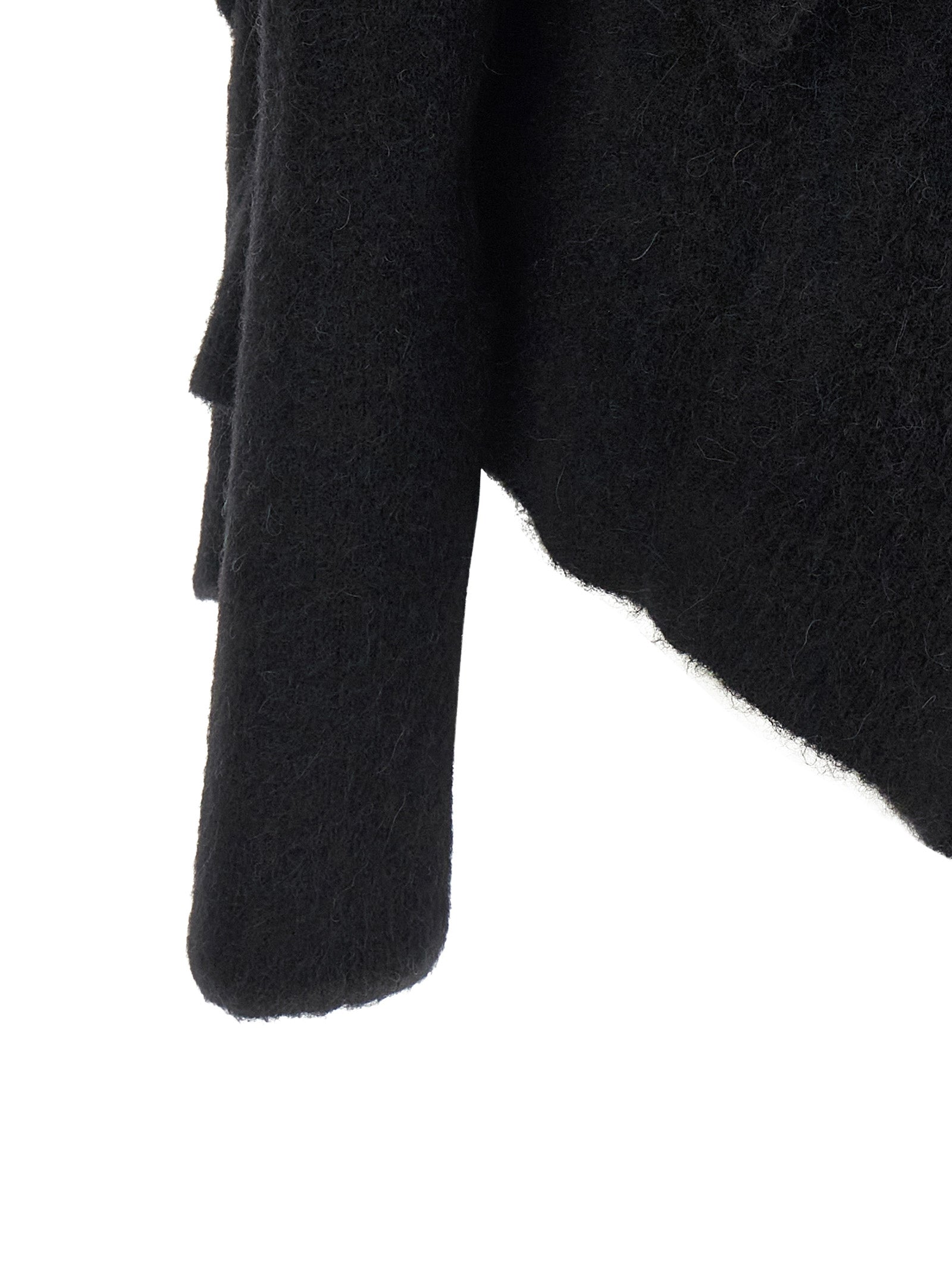 Rick Owens Black Marabou Cardigan