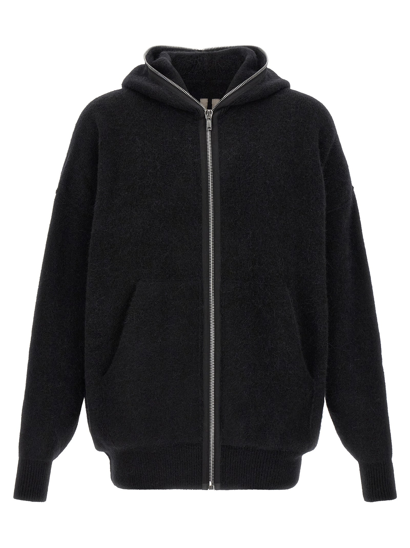 Rick Owens Black Marabou Sweatshirt