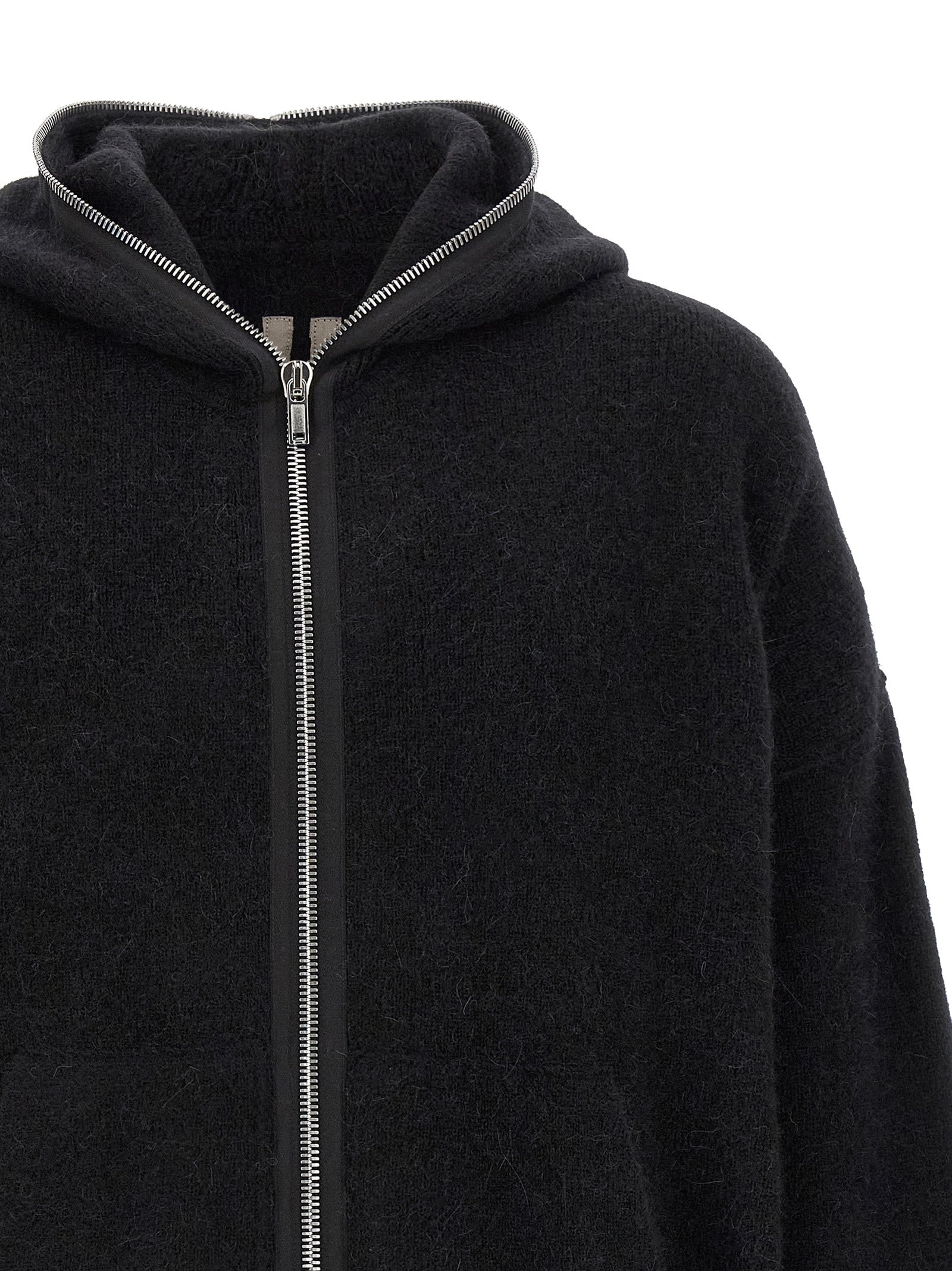 Rick Owens Black Marabou Sweatshirt