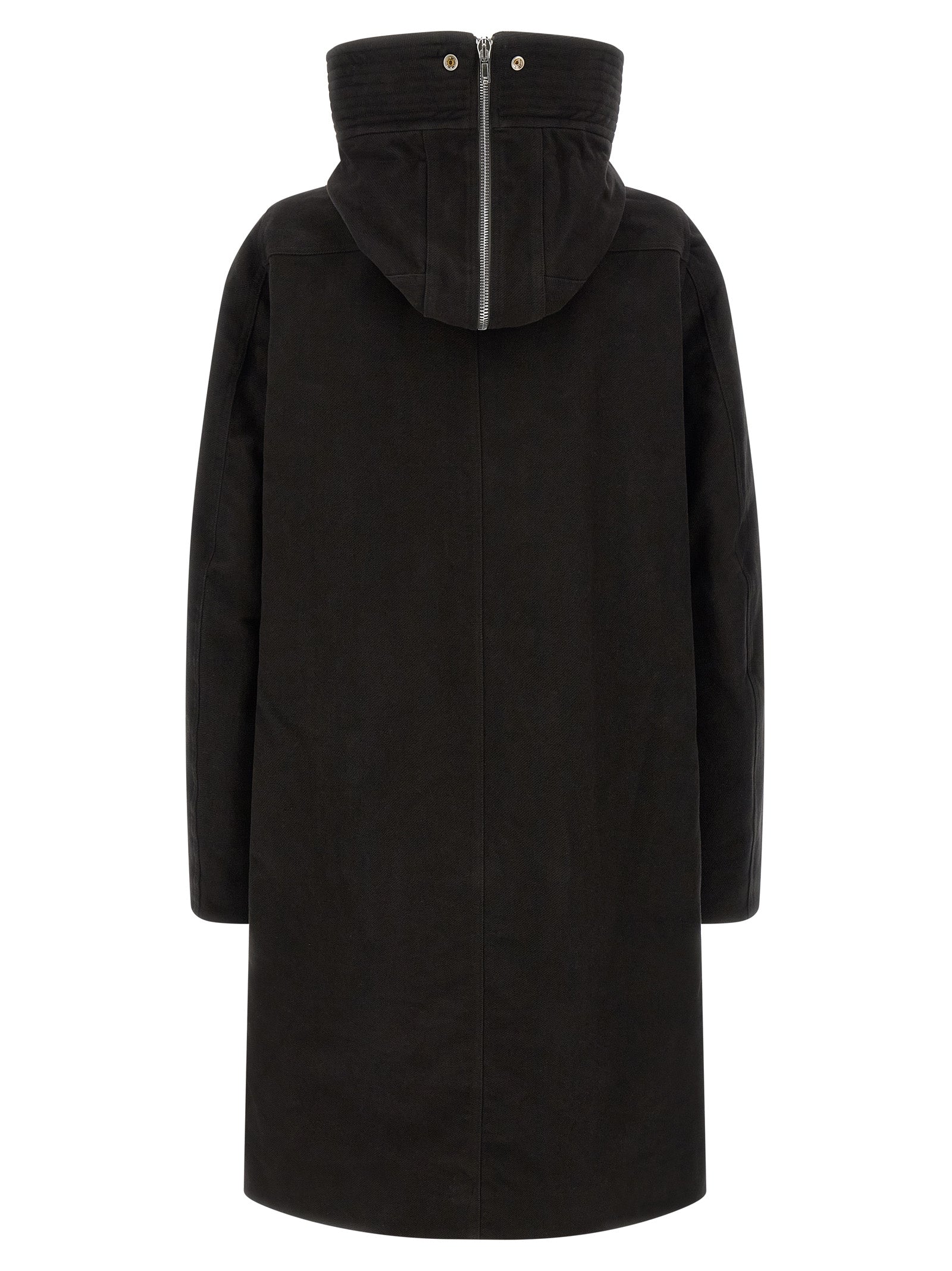 Rick Owens Black Cotton Parka