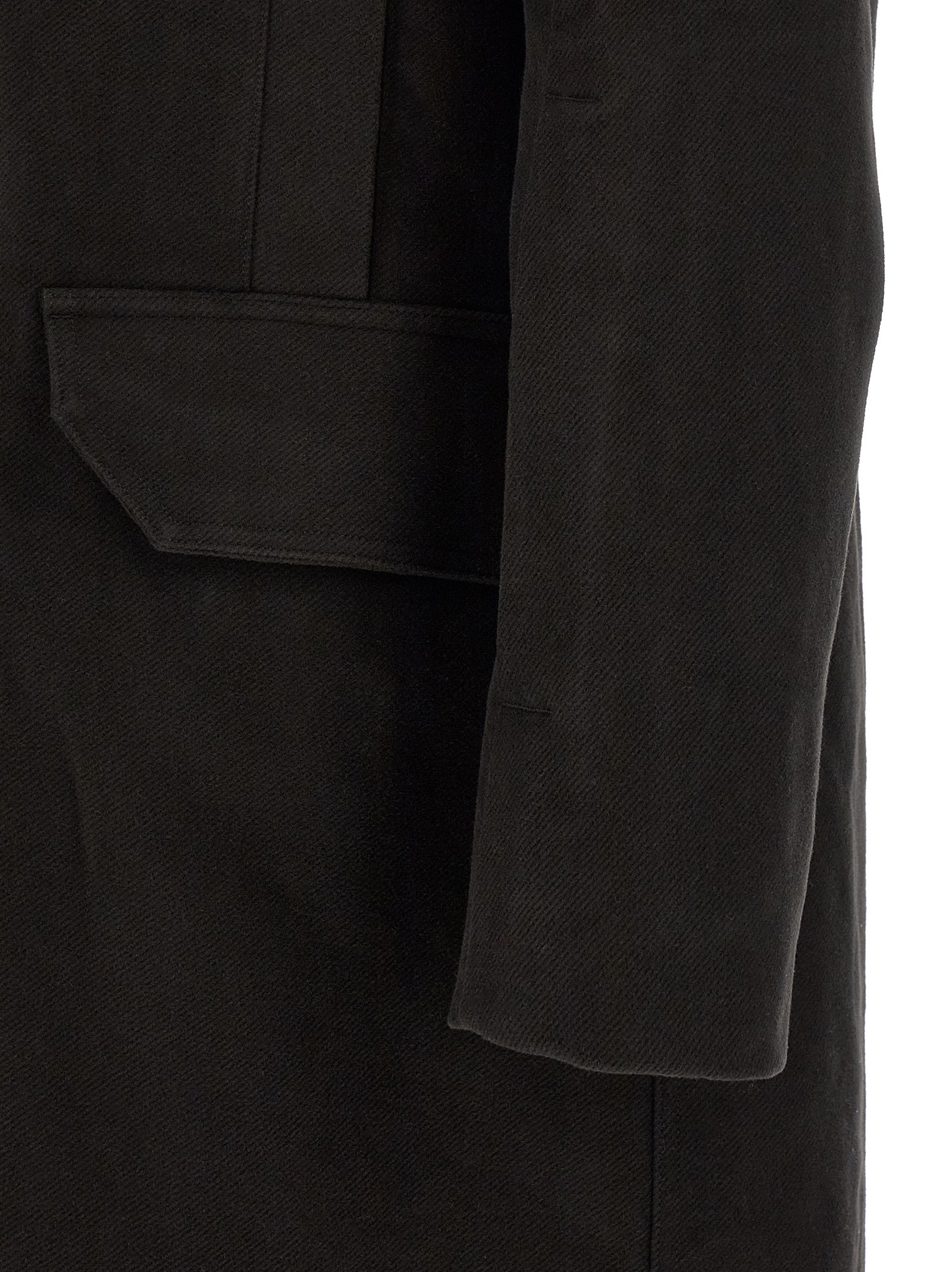 Rick Owens Black Cotton Parka