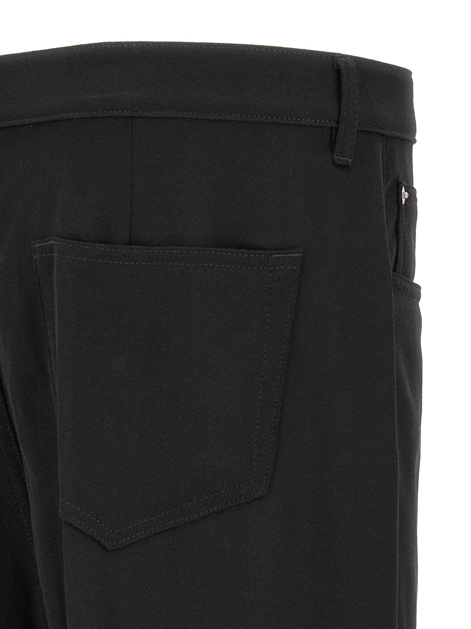 Rick Owens Black Cotton Relaxed Fit Jeans