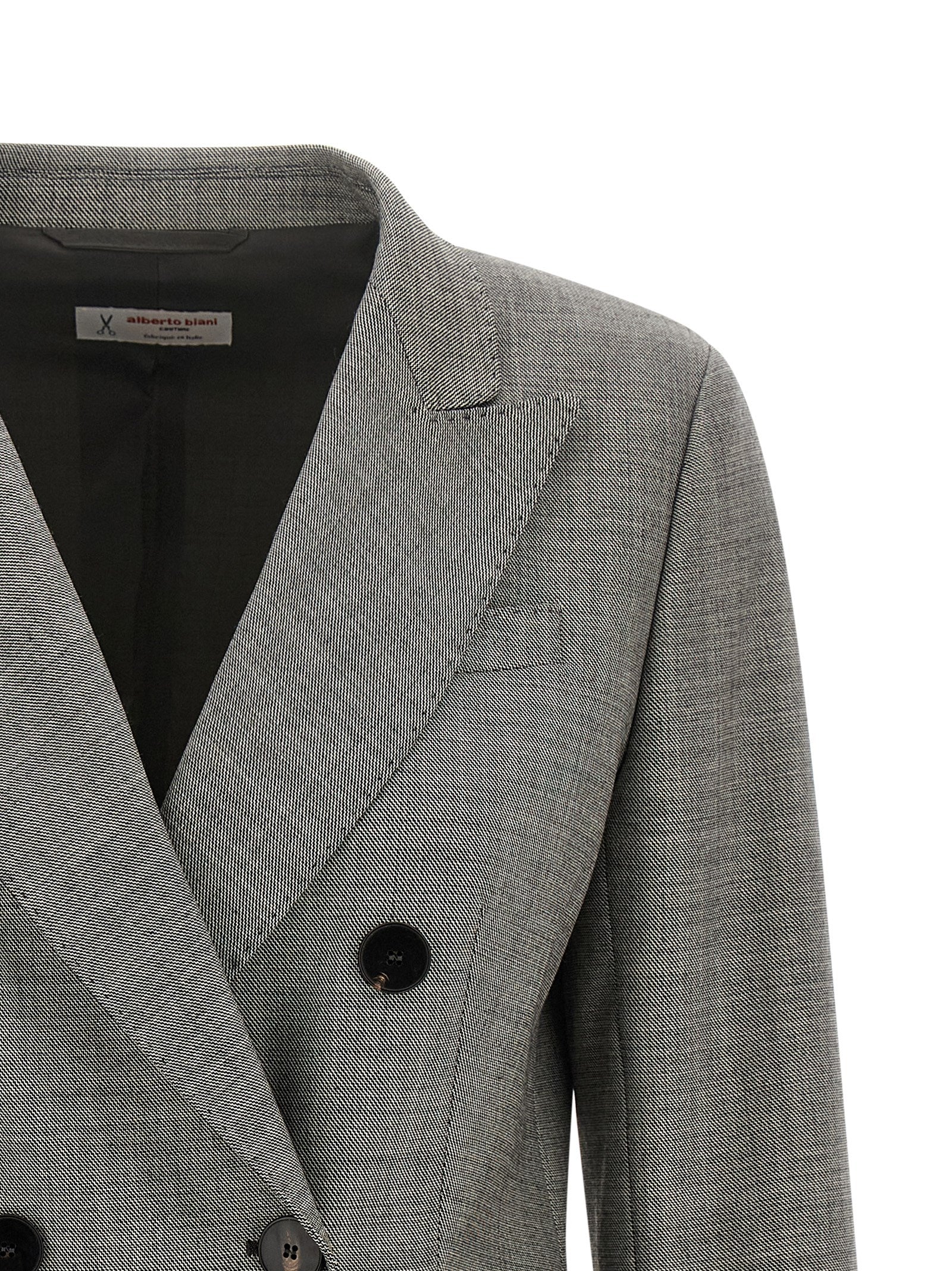 Alberto Biani Gray Wool Blazer