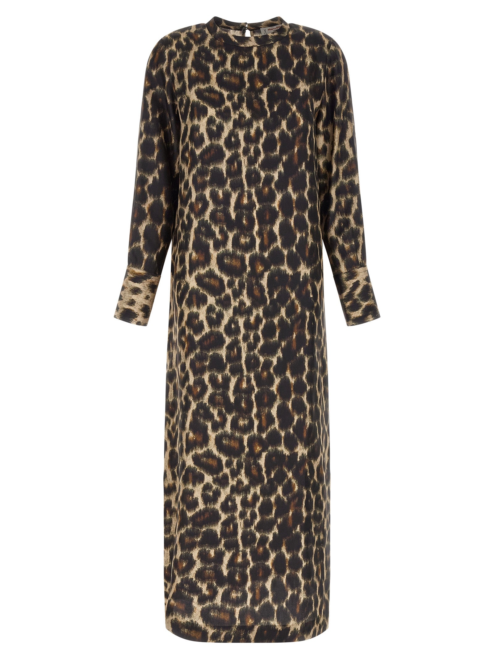 Alberto Biani Brown Silk Long Dress