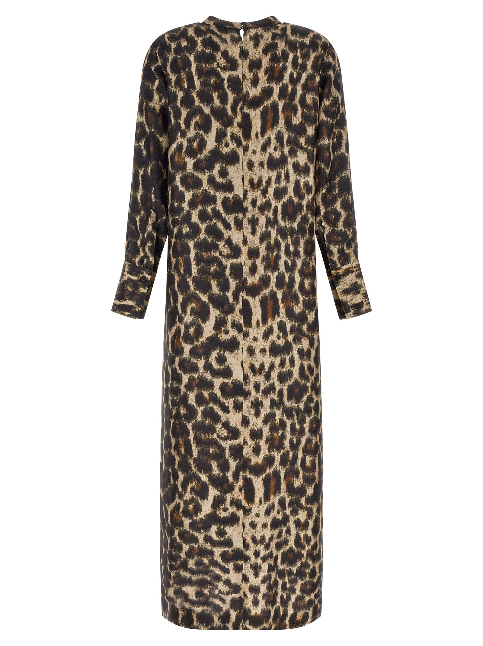 Alberto Biani Brown Silk Long Dress