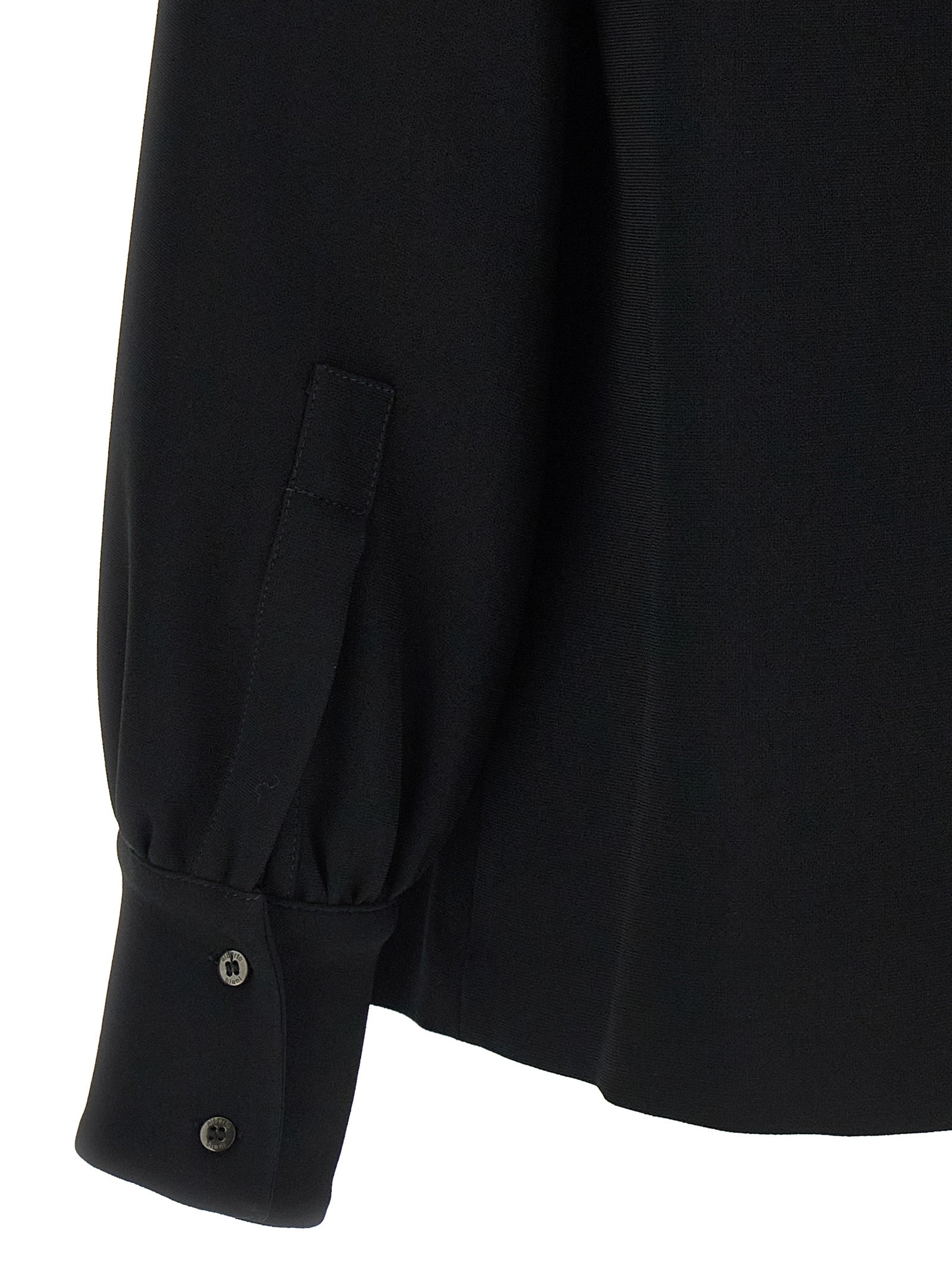 Alberto Biani Black Triacetate Blouse