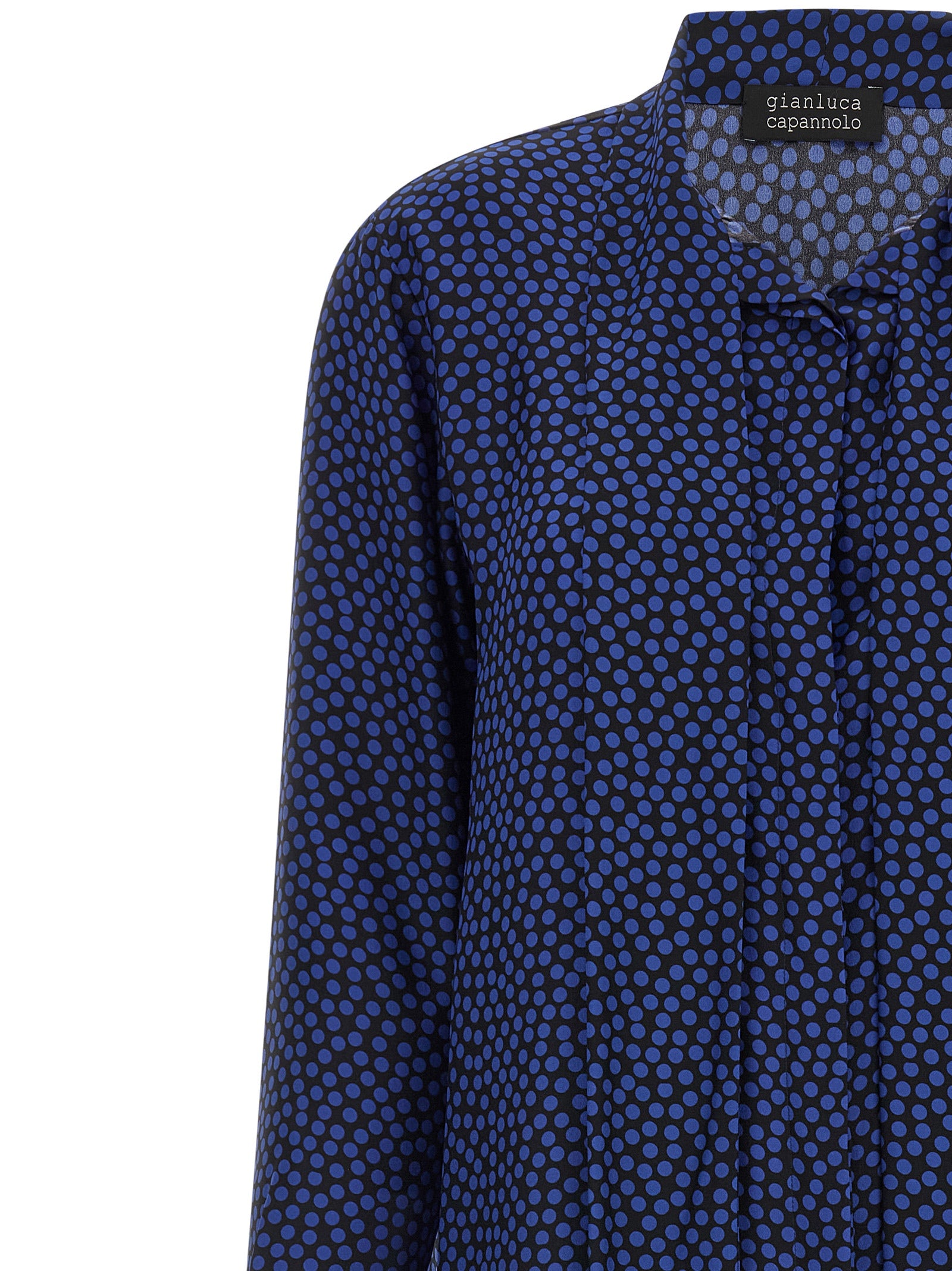 Gianluca Capannolo Blue Silk Blouse