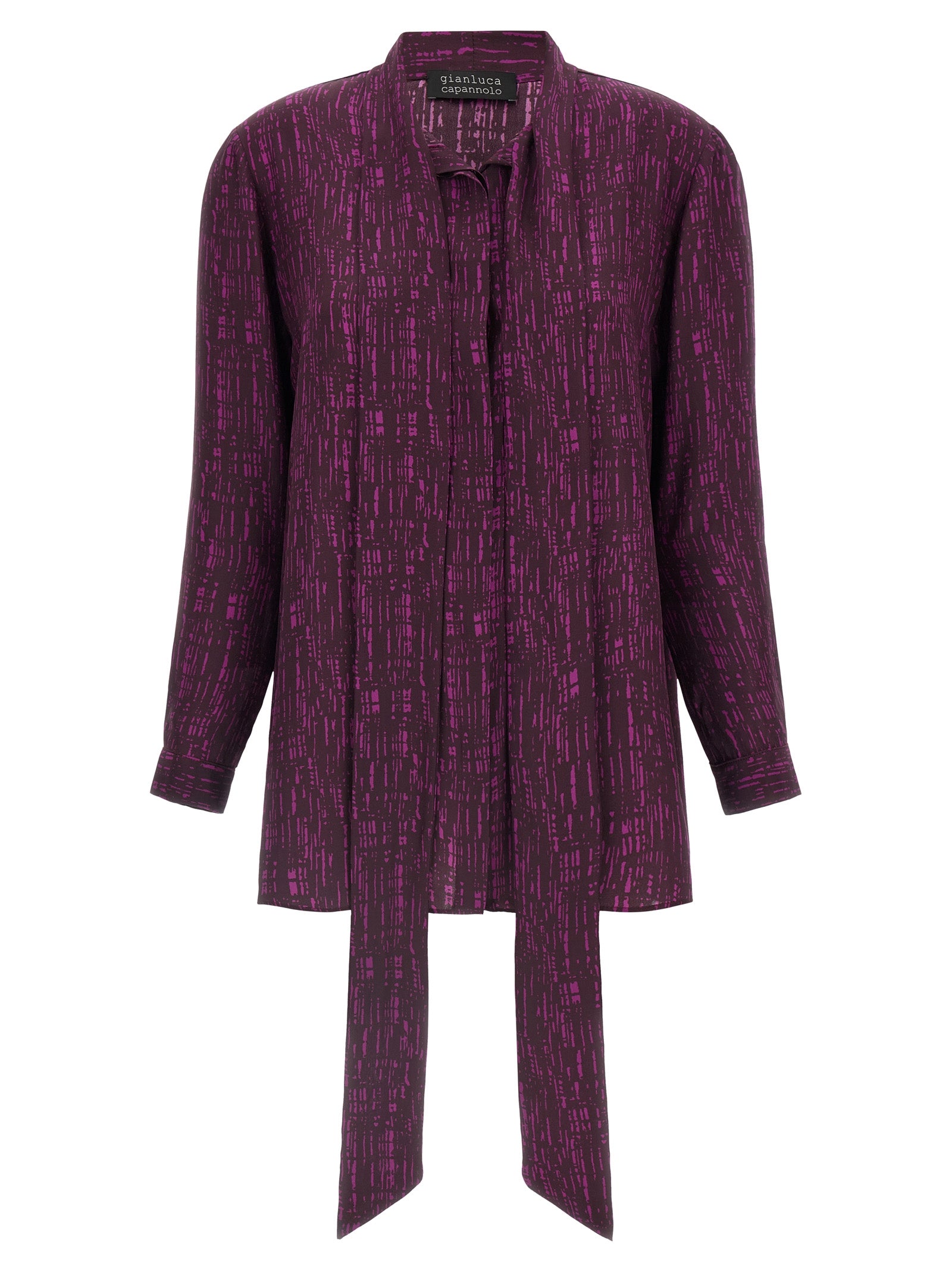 Gianluca Capannolo Purple Silk Blouse