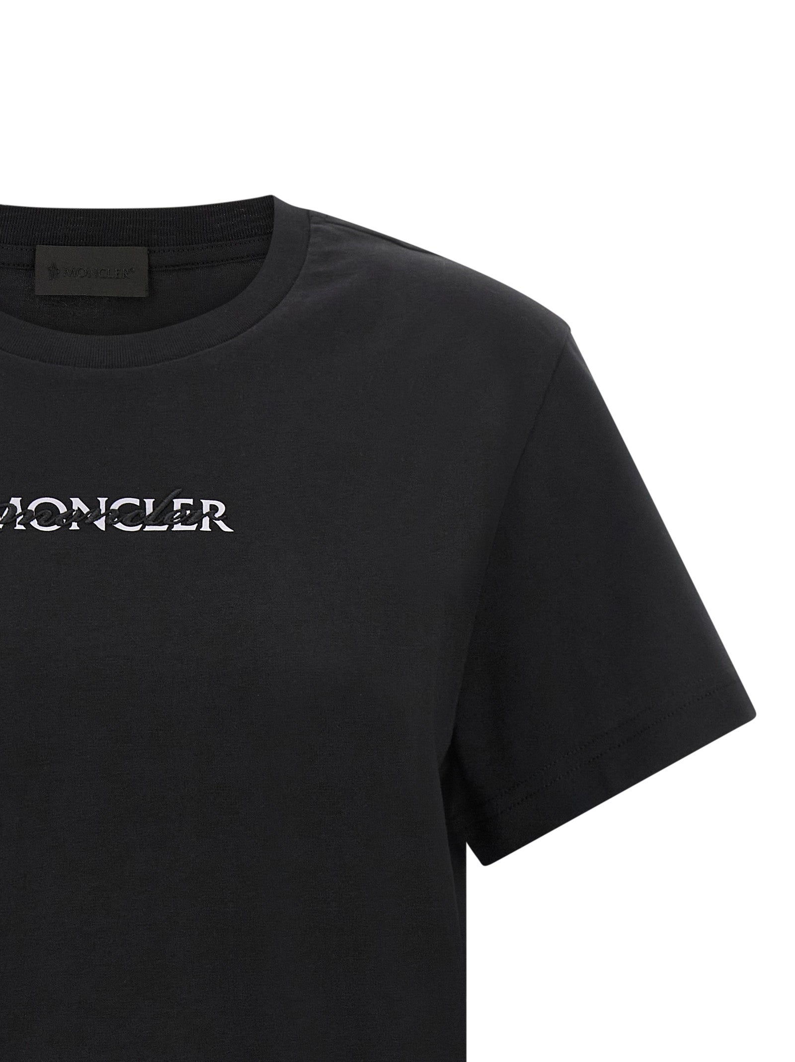 Moncler Black Cotton T-Shirt