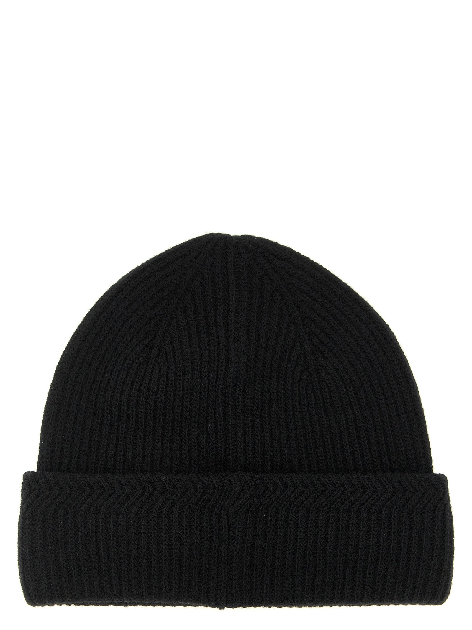 Moncler Black Virgin Wool Beanie