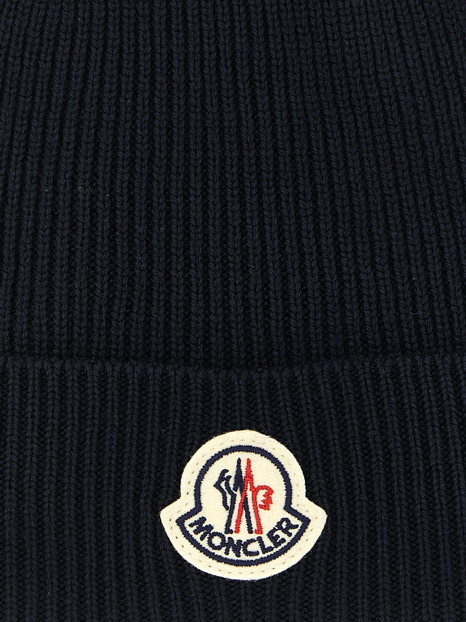 Moncler Blue Virgin Wool Beanie